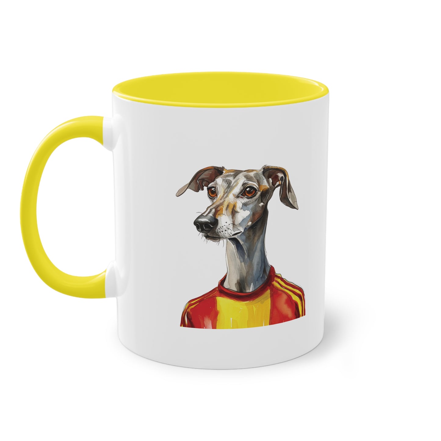 Hunde Tasse Fußball Fan Wuffis I EM 2024 I Galgo Espanol I Team Spanien