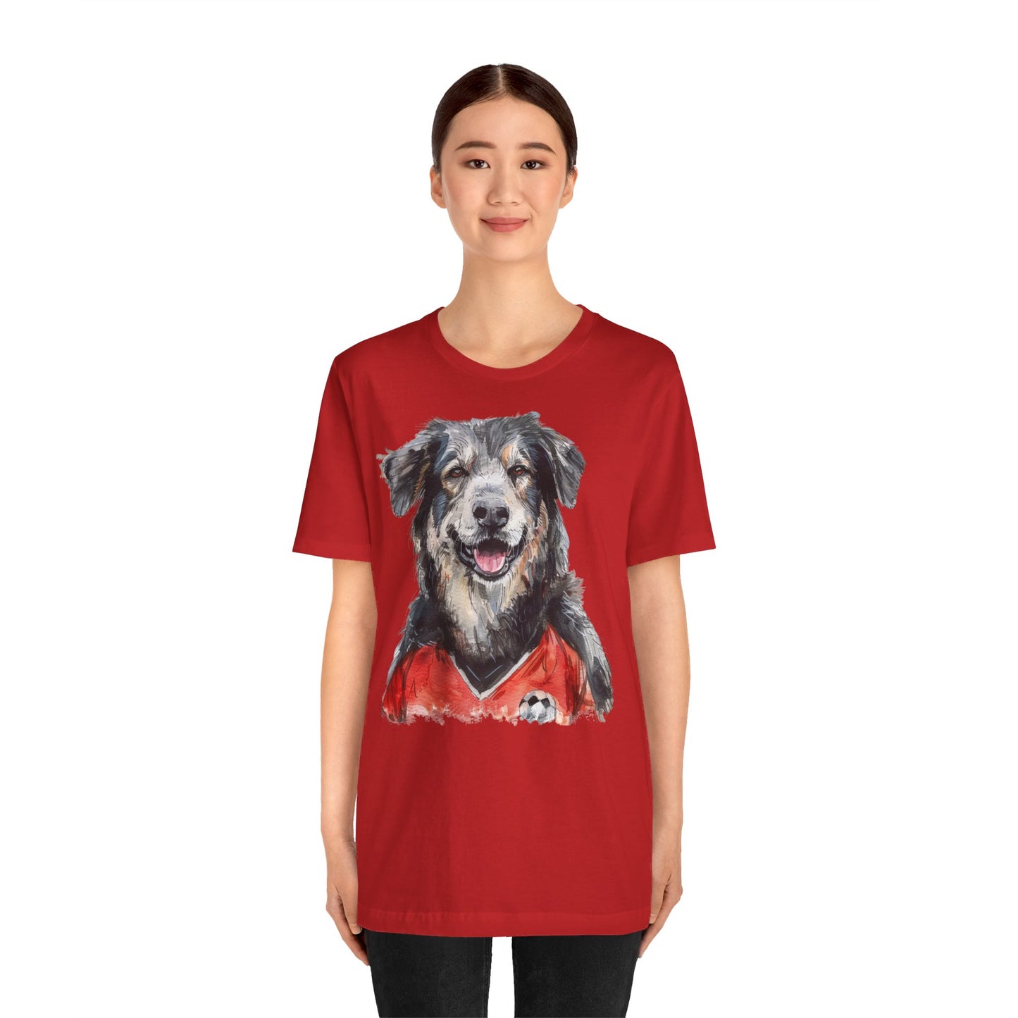 Unisex T-Shirt Fußball Fan Wuffis I EM 2024 I Albanischer Schäferhund I Team Albanien