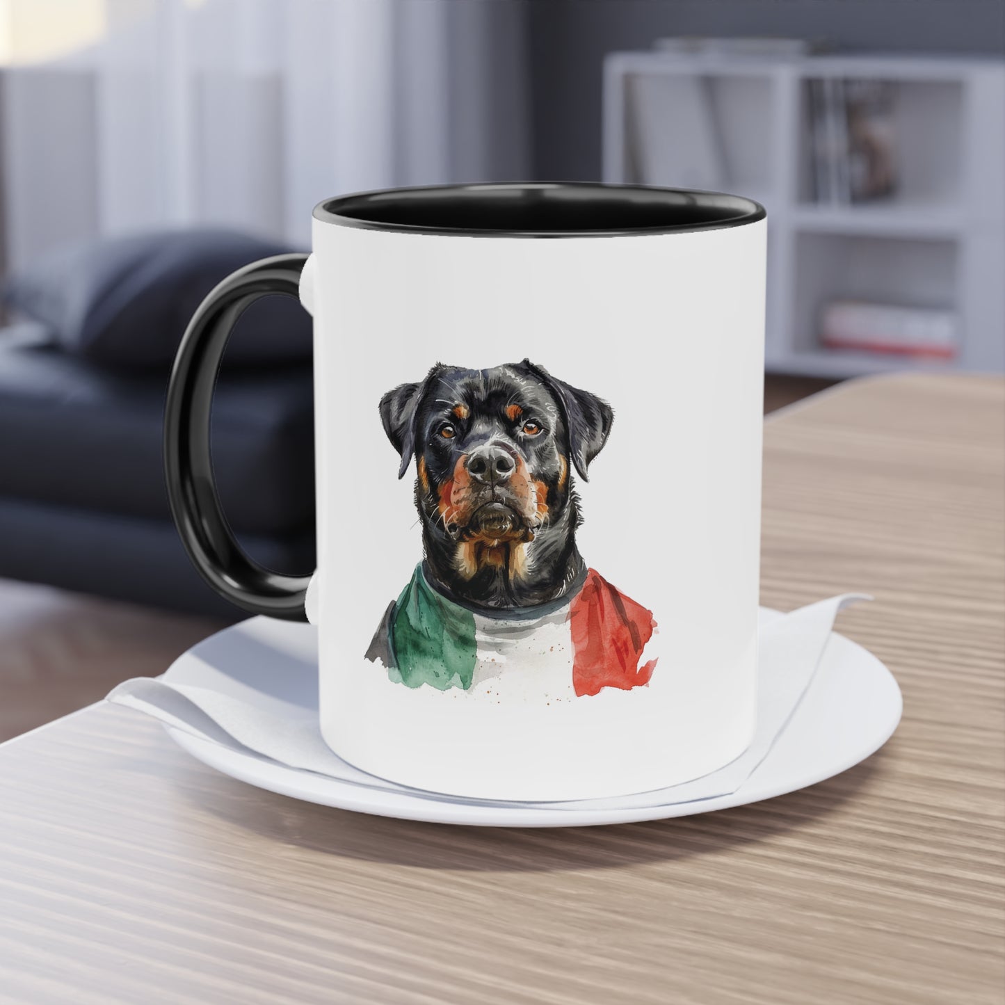 Hunde Tassen Fußball Fan Wuffis I EM 2024 I Rottweiler I Team Italien