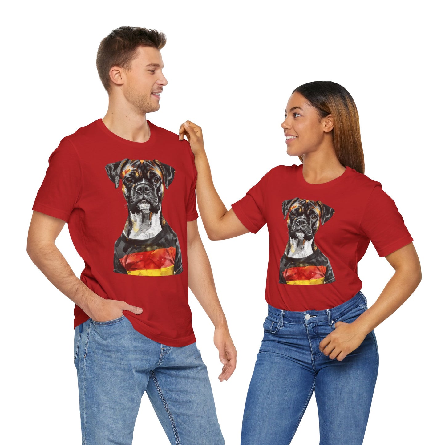 Unisex T-Shirt Fußball Fan Wuffis I EM 2024 I Boxer  I Team Deutschland