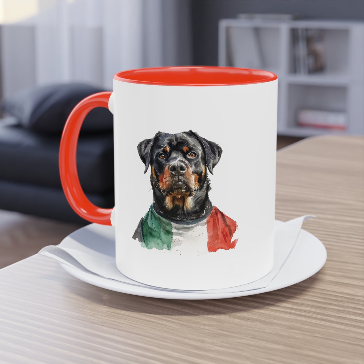 Hunde Tassen Fußball Fan Wuffis I EM 2024 I Rottweiler I Team Italien