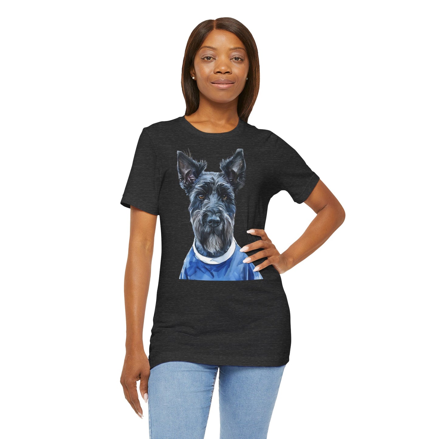 Unisex T-Shirt Fußball Fan Wuffis I EM 2024 I Scottish Terrier I Team Schottland