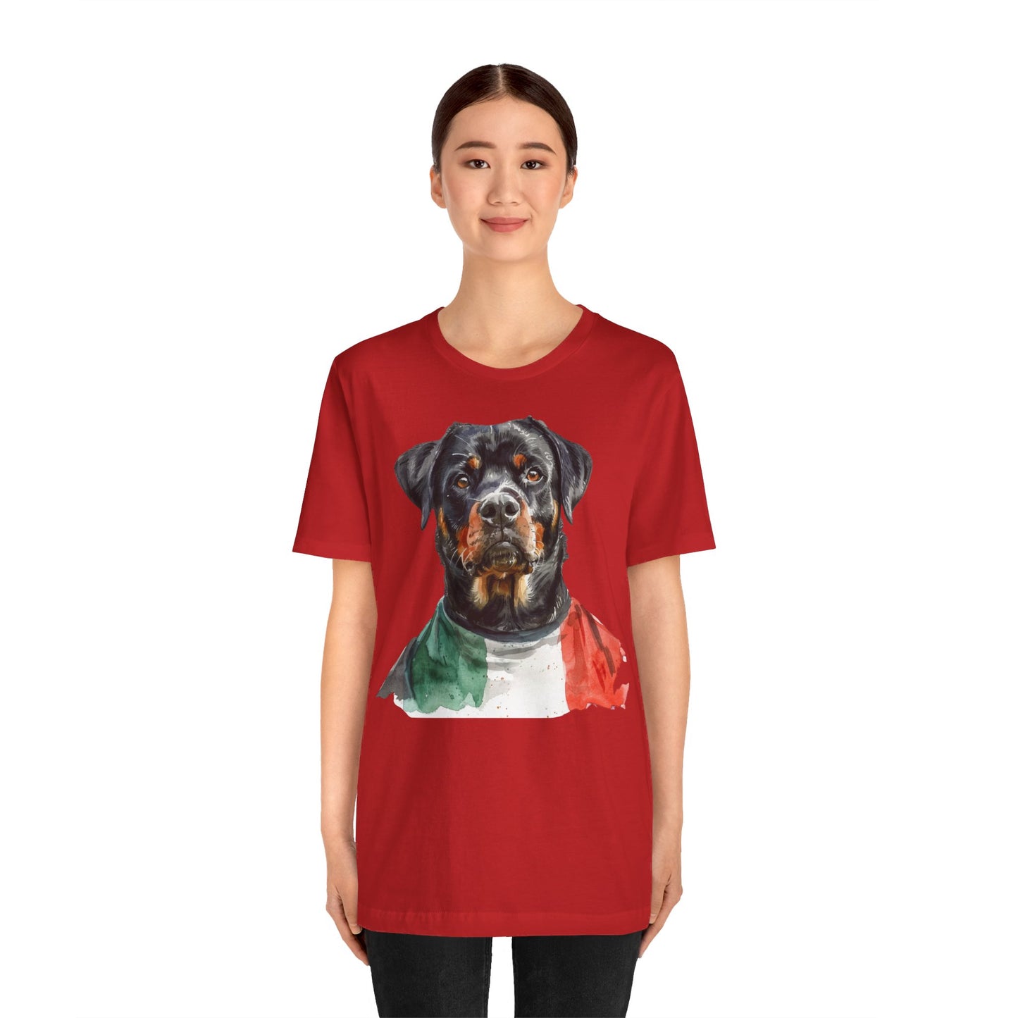 Unisex T-Shirt Fußball Fan Wuffis I EM 2024 I Rottweiler I Team Italien