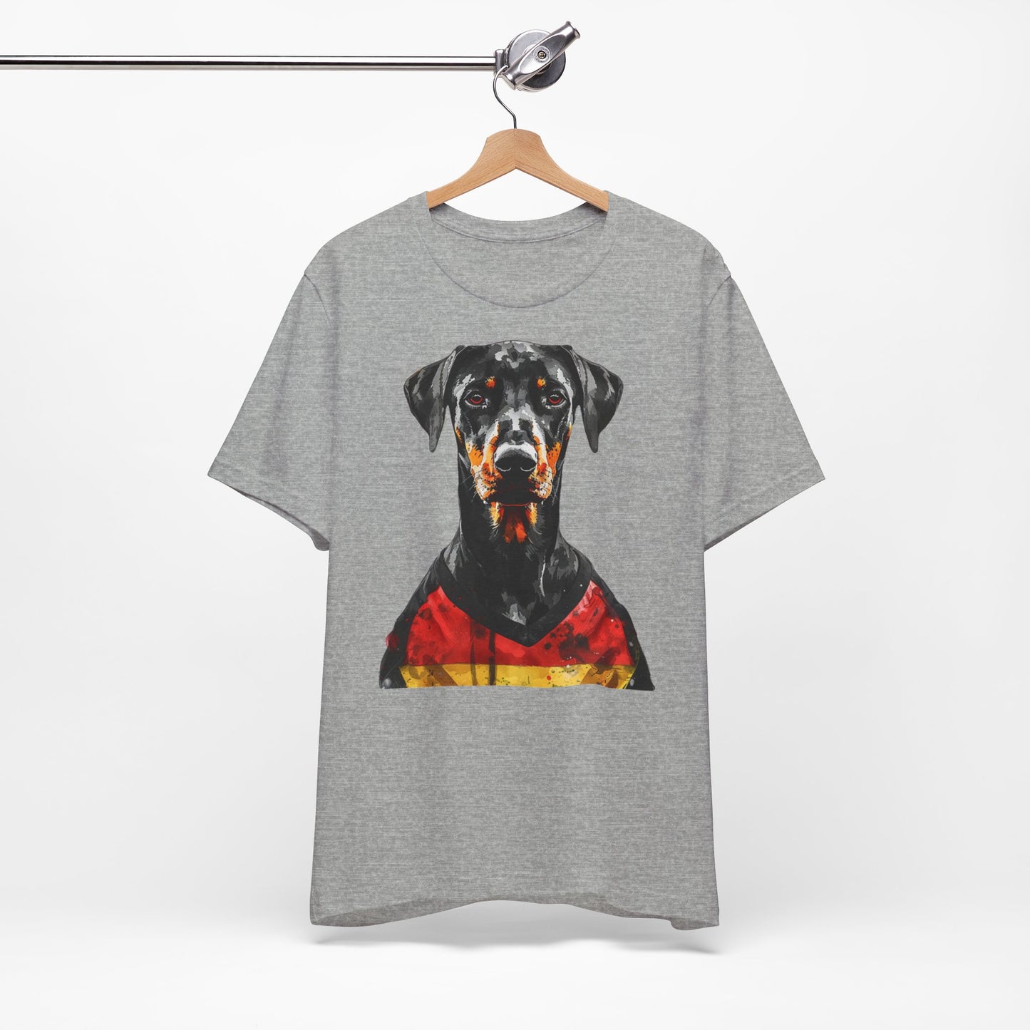 Unisex T-Shirt Fußball Fan Wuffis I EM 2024 I Dobermann  I Team Deutschland