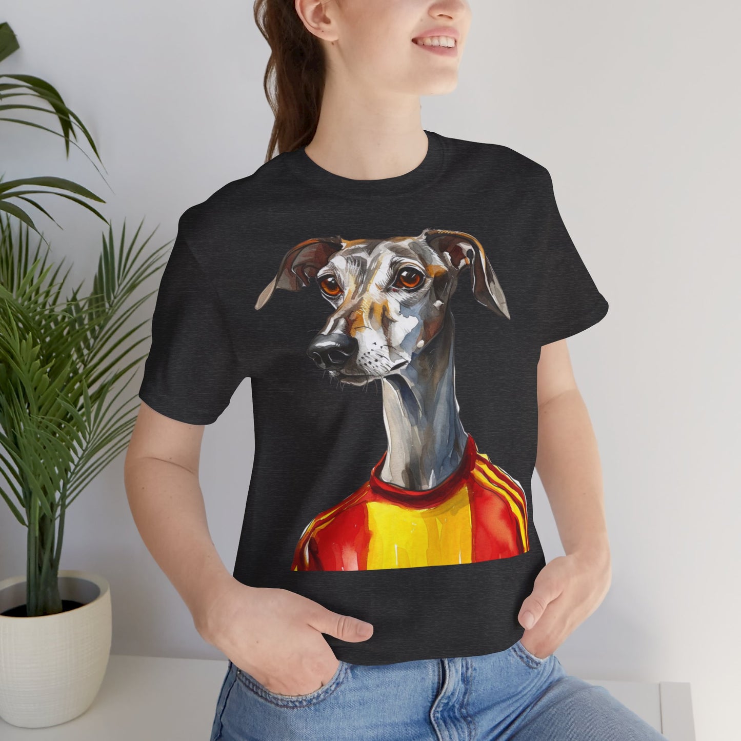 Unisex T-Shirt Fußball Fan Wuffis I EM 2024 I Galgo Espanol I Team Spanien