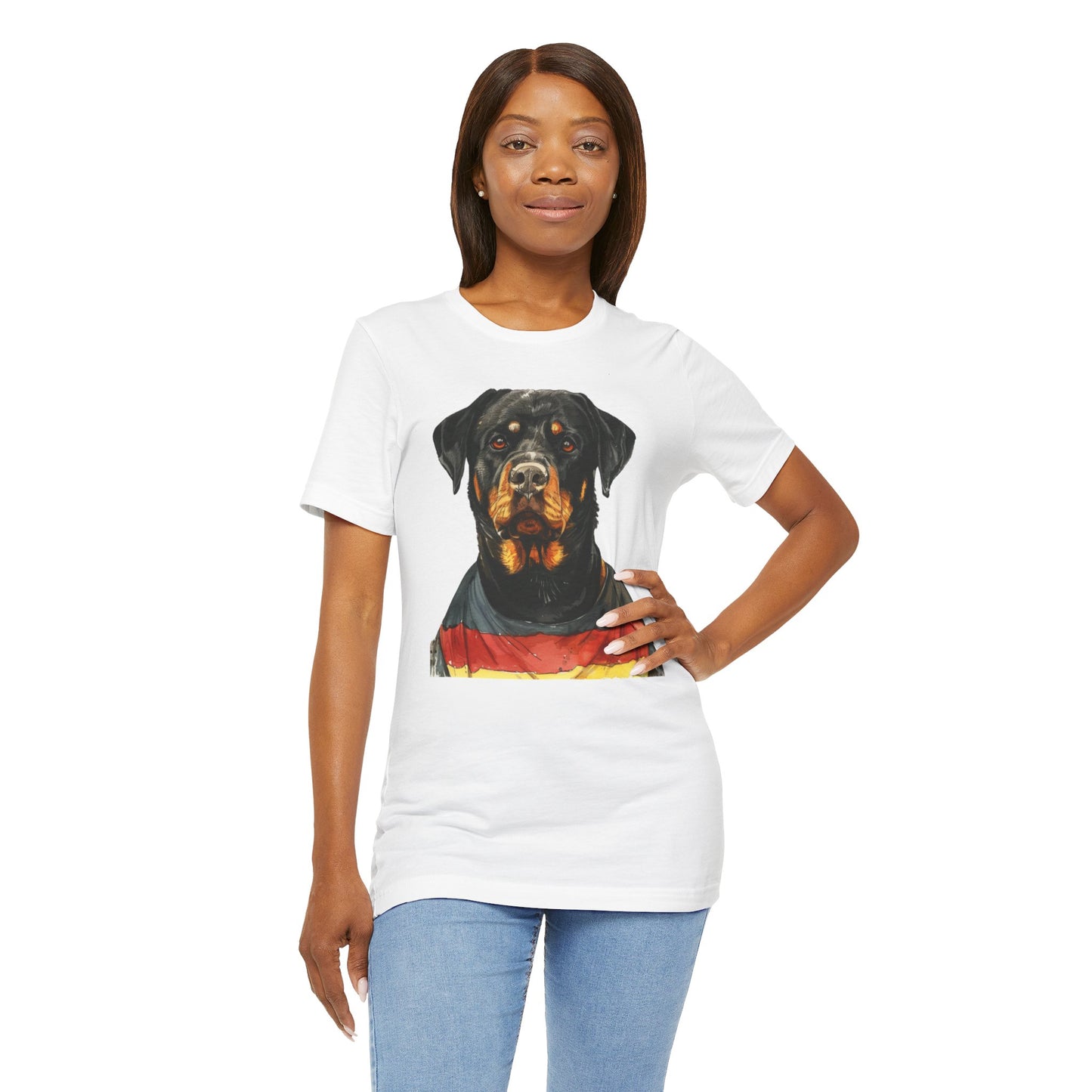 Unisex T-Shirt Fußball Fan Wuffis I EM 2024 I Rottweiler  I Team Deutschland