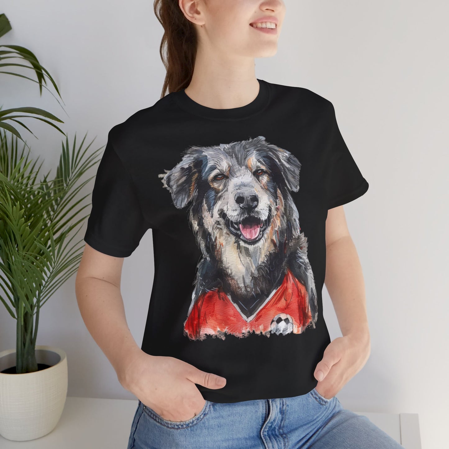 Unisex T-Shirt Fußball Fan Wuffis I EM 2024 I Albanischer Schäferhund I Team Albanien