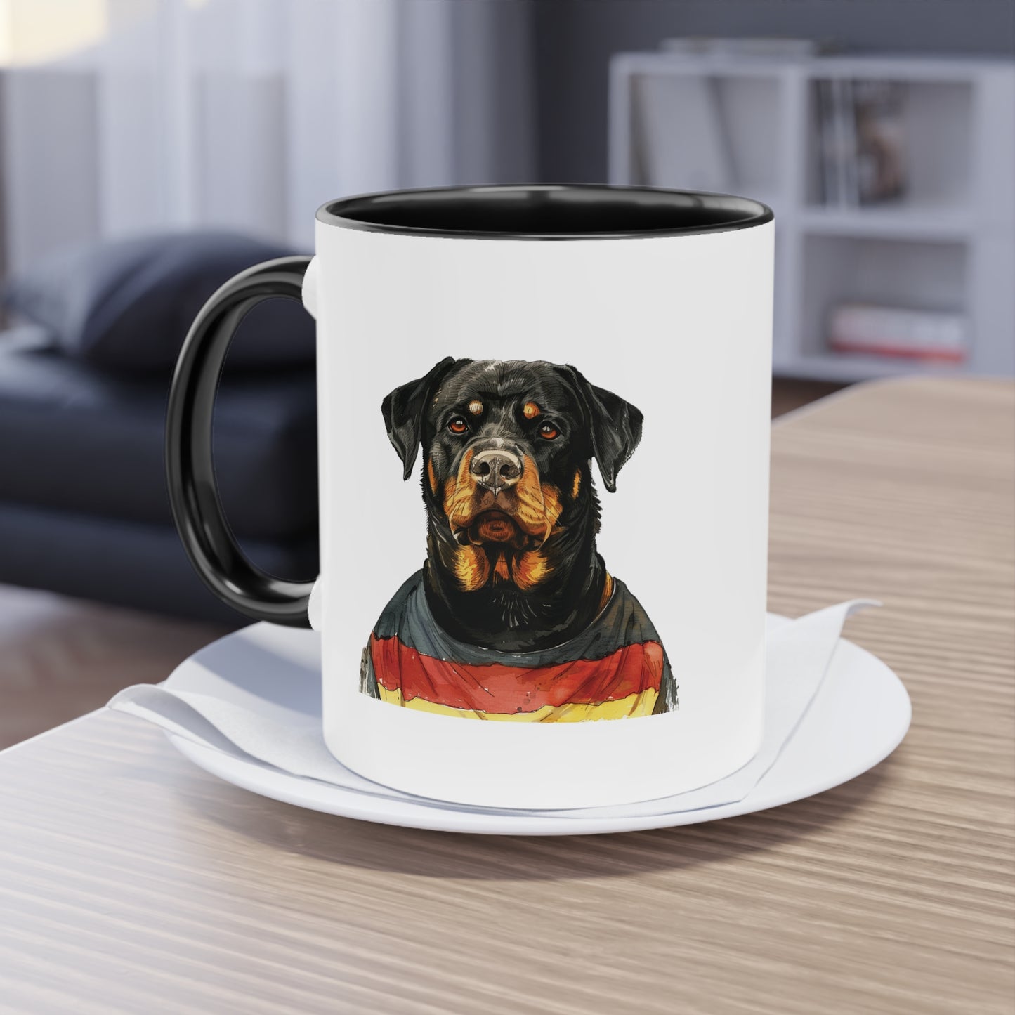 Hunde Tasse Fußball Fan Wuffis I EM 2024 I Rottweiler I Team Deutschland