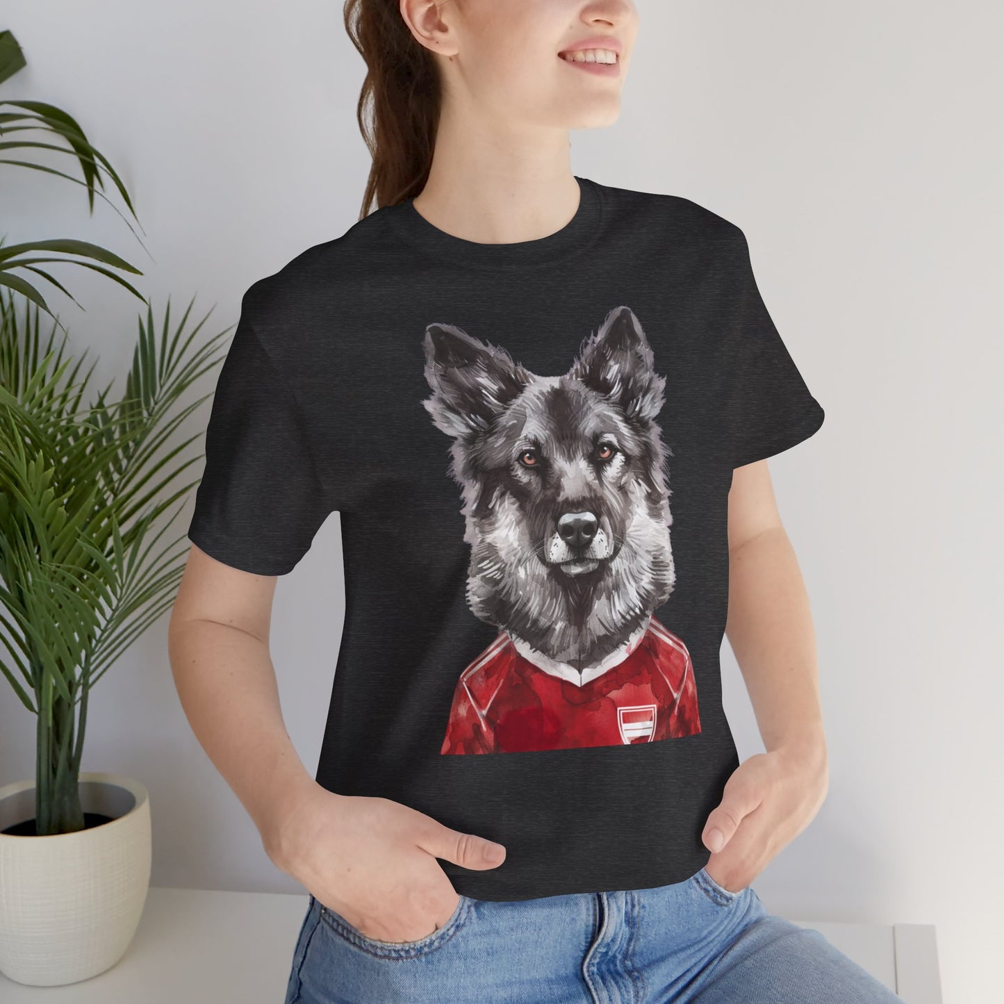 Unisex T-Shirt Fußball Fan Wuffis I EM 2024 I Gronlandshund I Team Dänemark