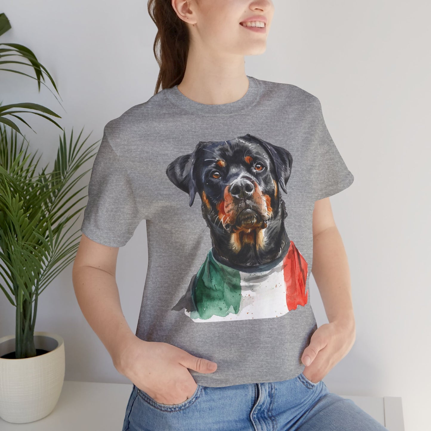 Unisex T-Shirt Fußball Fan Wuffis I EM 2024 I Rottweiler I Team Italien