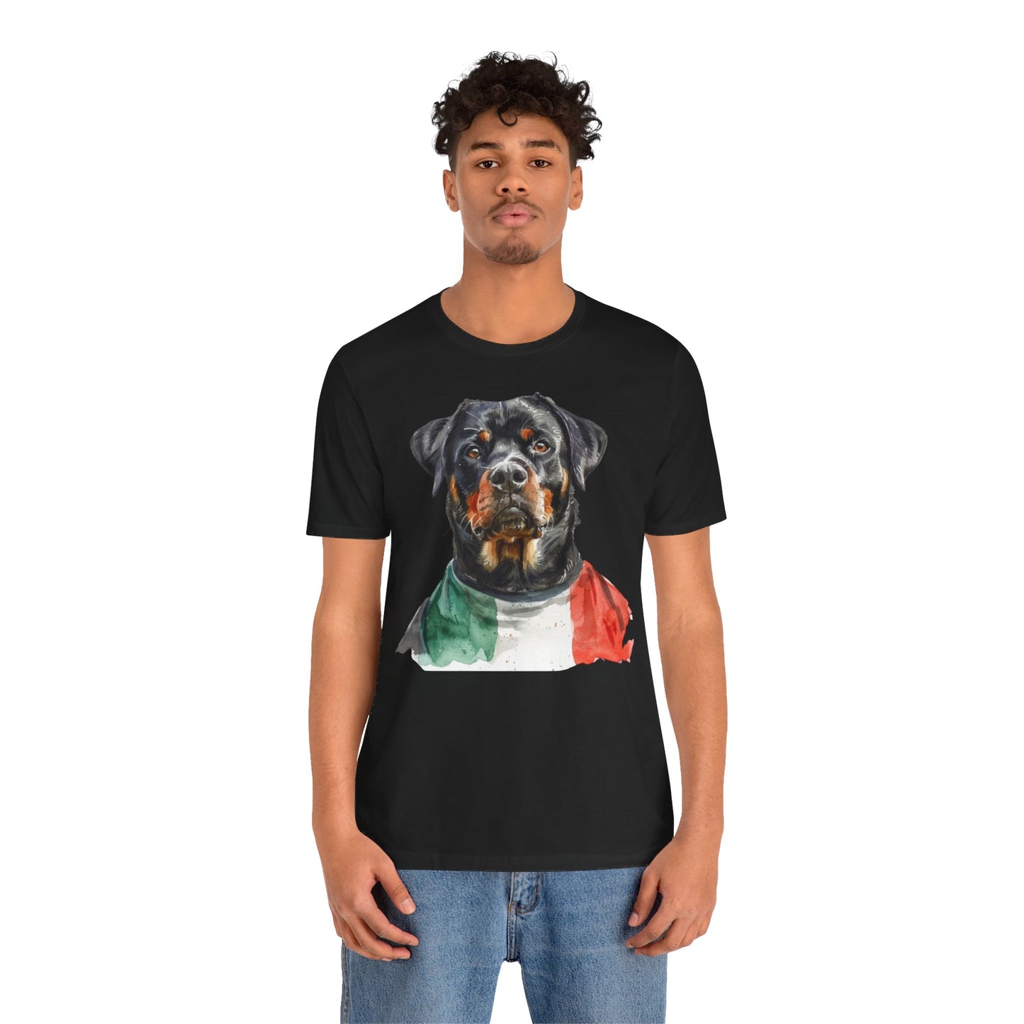 Unisex T-Shirt Fußball Fan Wuffis I EM 2024 I Rottweiler I Team Italien