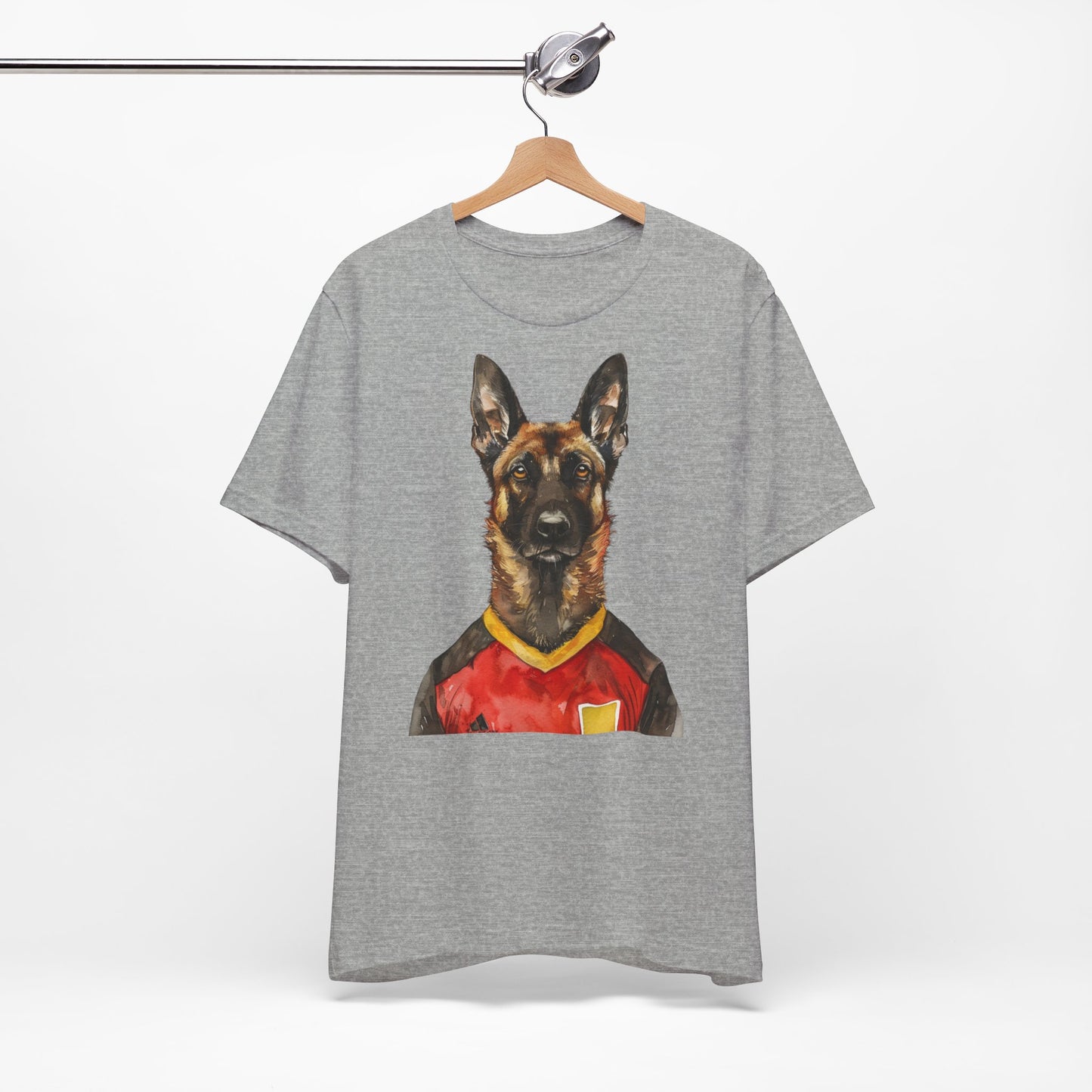 Unisex T-Shirt Fußball Fan Wuffis I EM 2024 I Malinois I Team Belgien