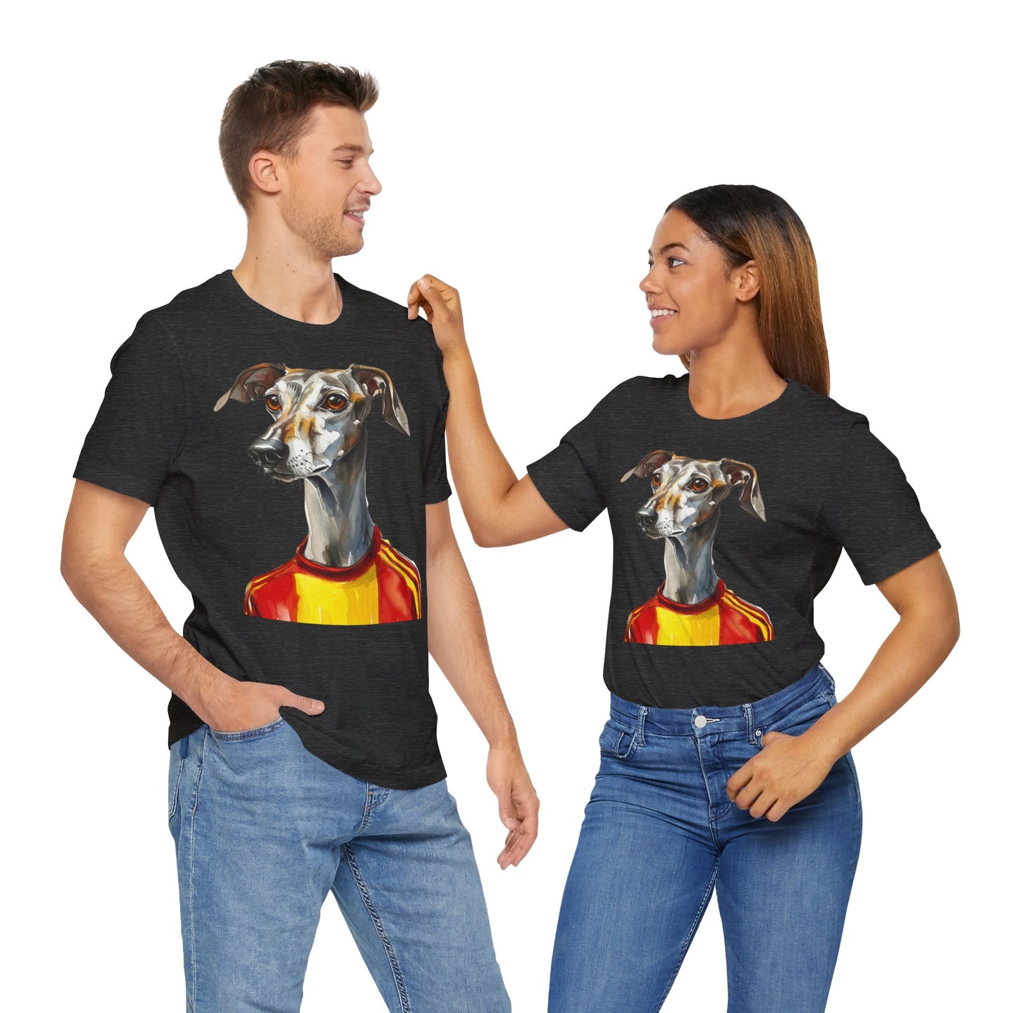 Unisex T-Shirt Fußball Fan Wuffis I EM 2024 I Galgo Espanol I Team Spanien