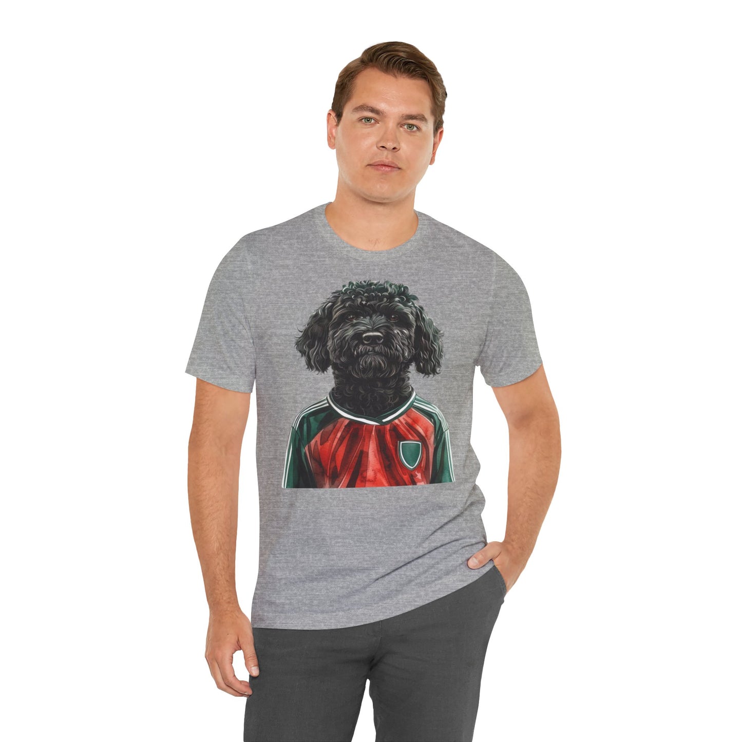 Unisex T-Shirt Fußball Fan Wuffis I EM 2024 I Ungarischer Hirtenhund I Team Ungarn