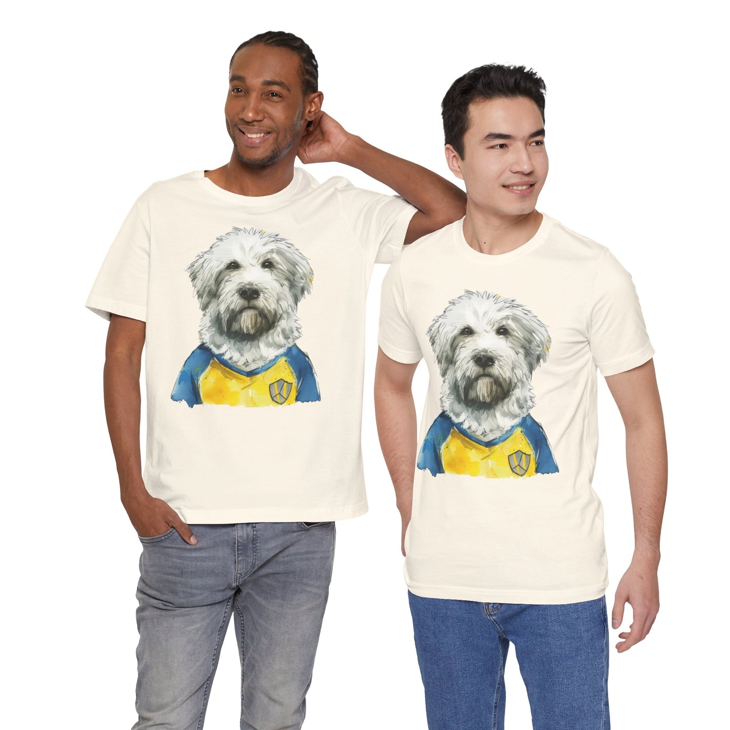 Unisex T-Shirt Fußball Fan Wuffis I EM 2024 I Ukrainischer Schäferhund I Team Ukraine