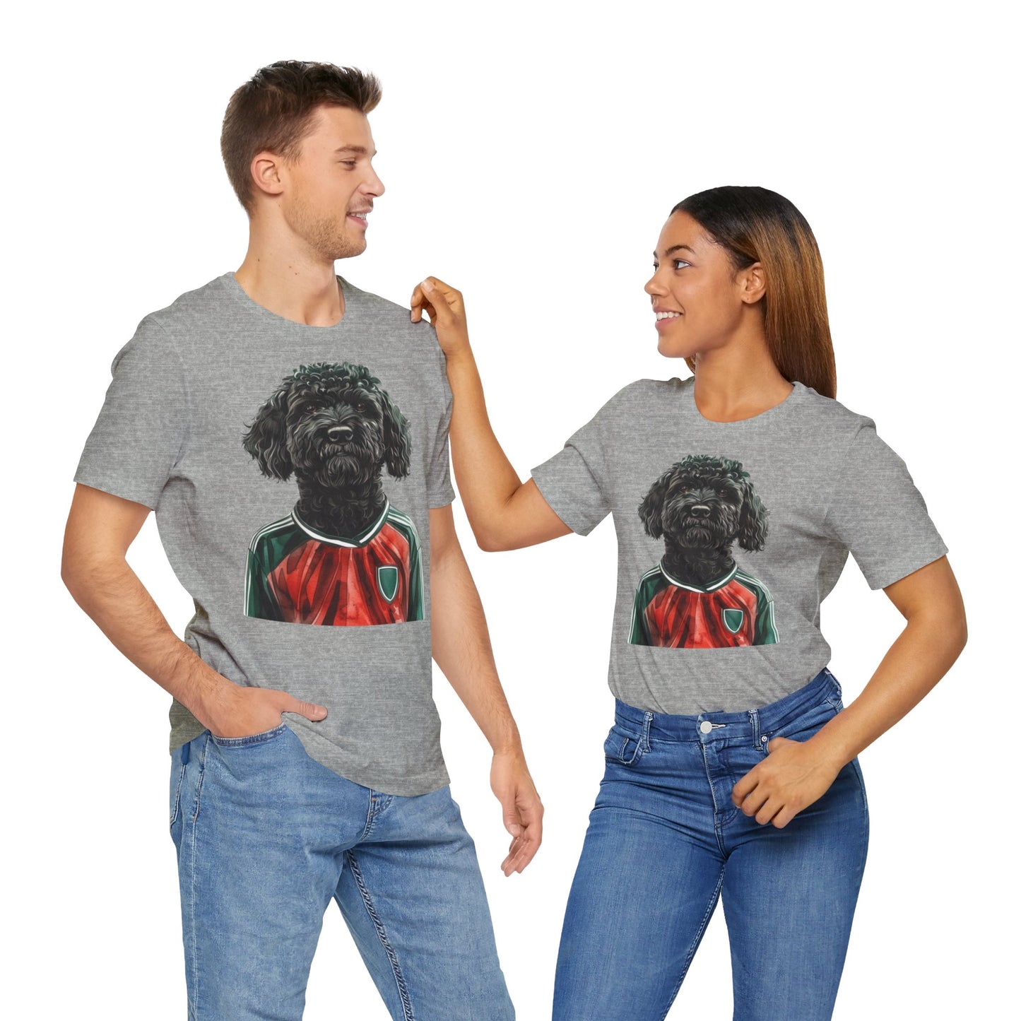 Unisex T-Shirt Fußball Fan Wuffis I EM 2024 I Ungarischer Hirtenhund I Team Ungarn