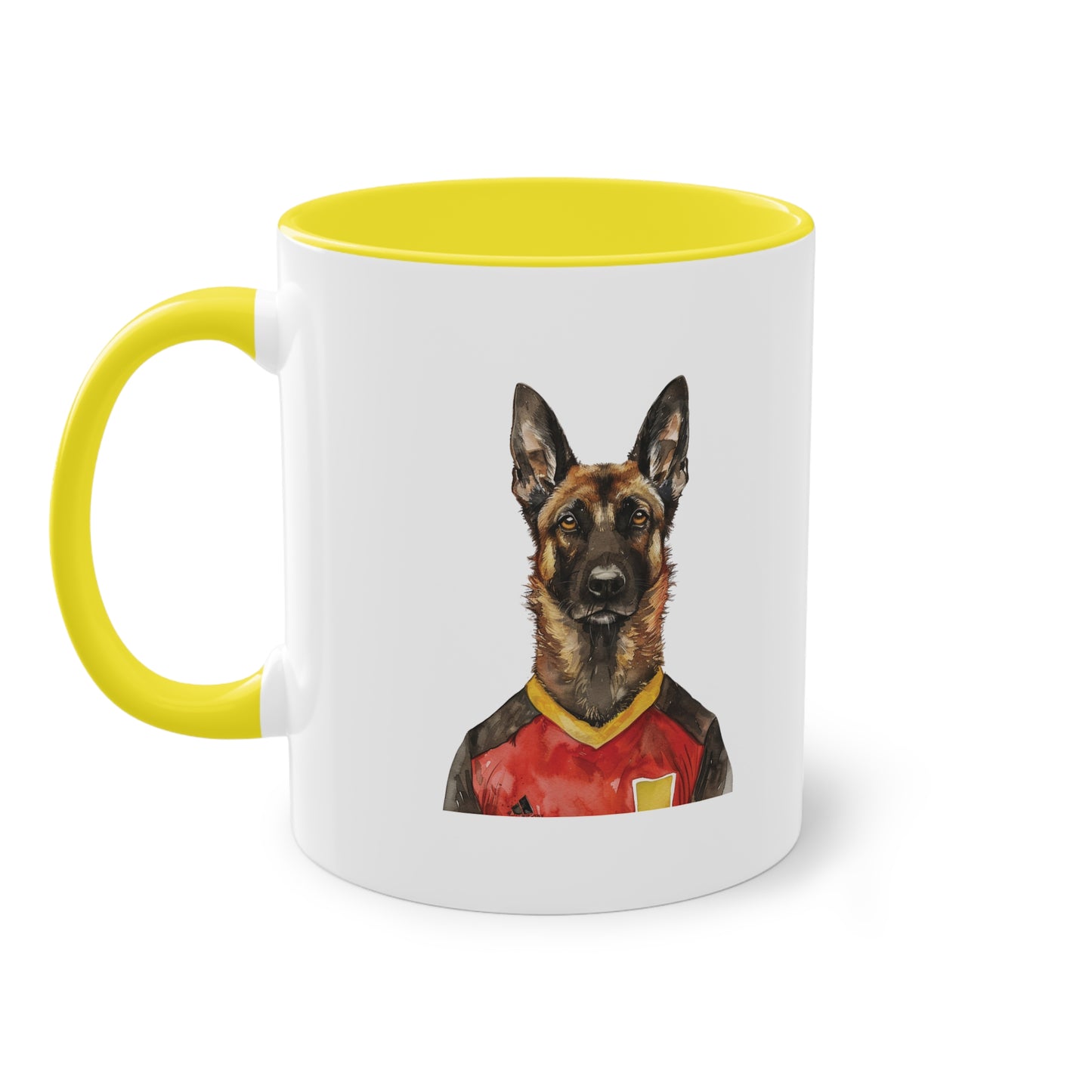 Hunde Tasse Fußball Fan Wuffis I EM 2024 I Malinois I Team Belgien