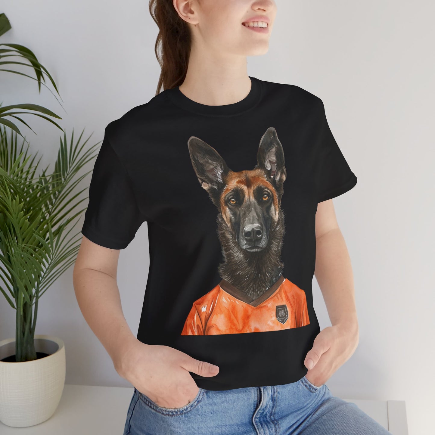 Unisex T-Shirt Fußball Fan Wuffis I EM 2024 I Holländischer Schäferhund I Team Niederlande