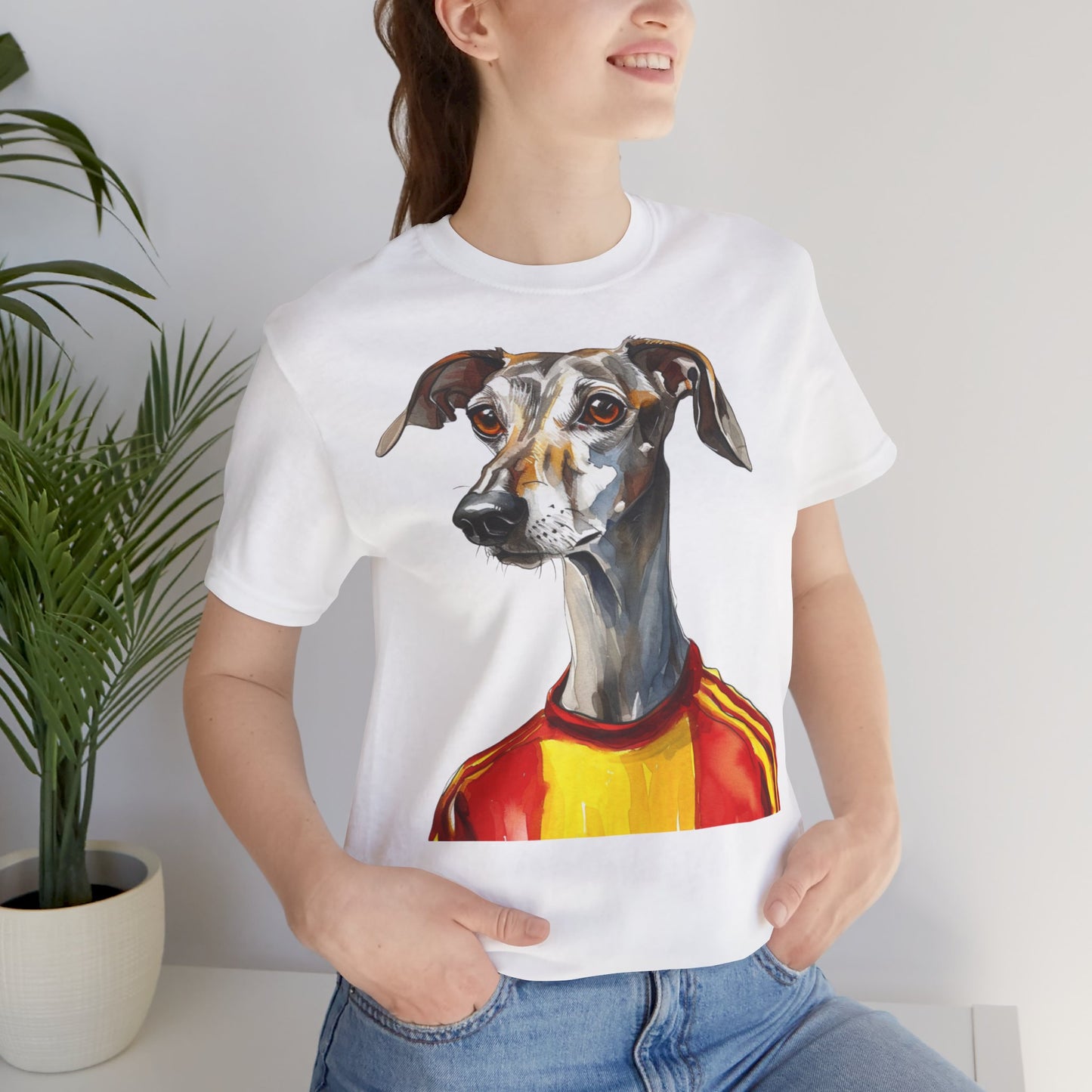 Unisex T-Shirt Fußball Fan Wuffis I EM 2024 I Galgo Espanol I Team Spanien