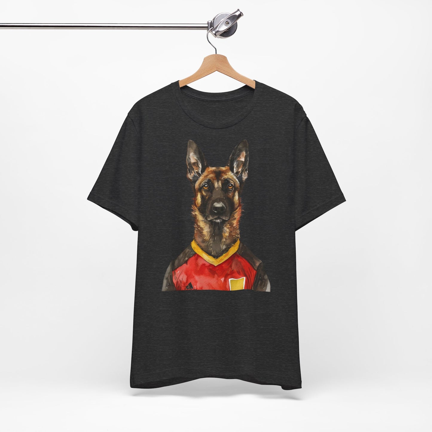 Unisex T-Shirt Fußball Fan Wuffis I EM 2024 I Malinois I Team Belgien