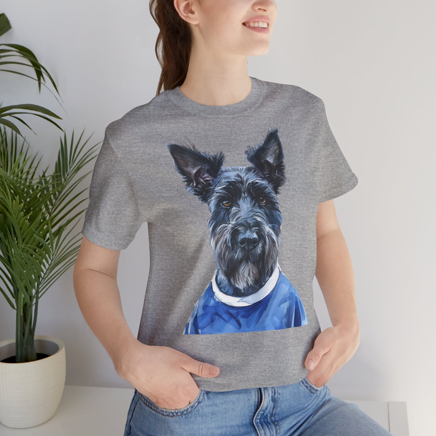 Unisex T-Shirt Fußball Fan Wuffis I EM 2024 I Scottish Terrier I Team Schottland