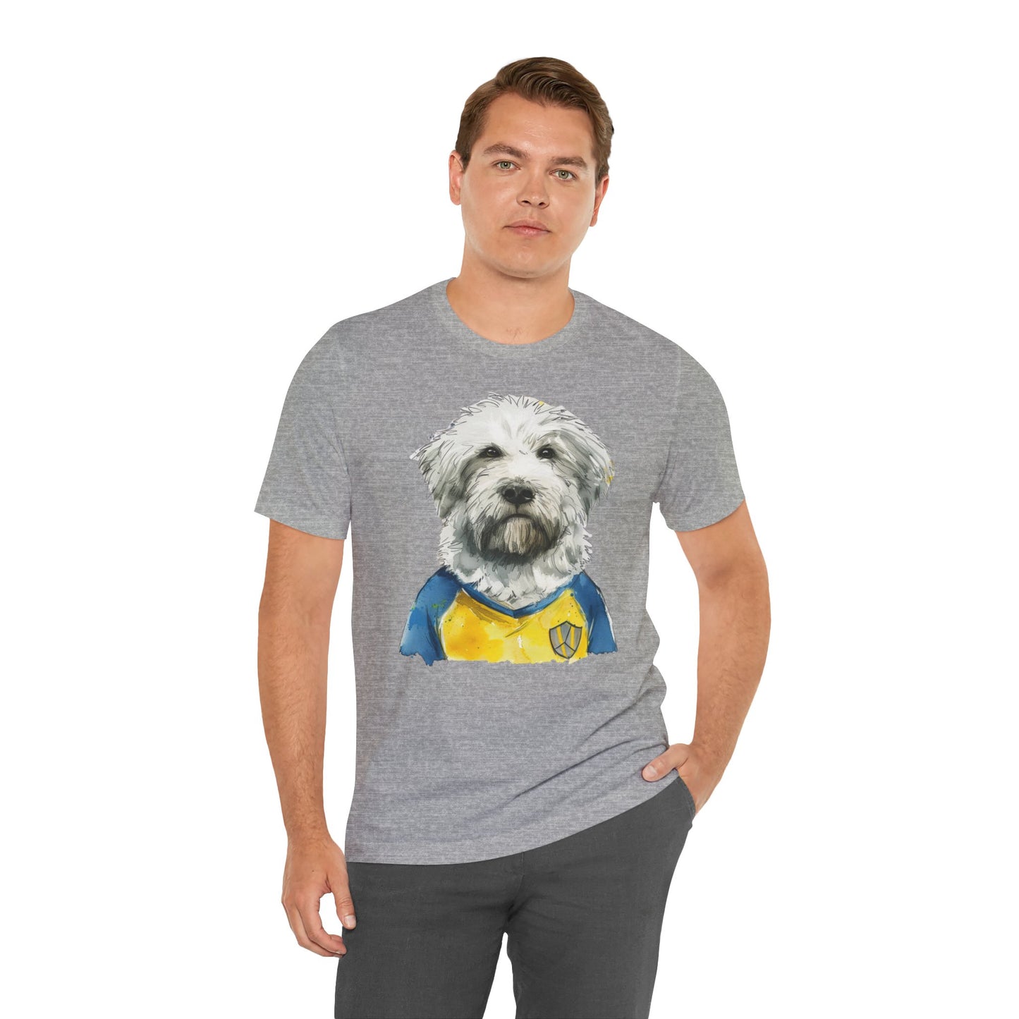 Unisex T-Shirt Fußball Fan Wuffis I EM 2024 I Ukrainischer Schäferhund I Team Ukraine