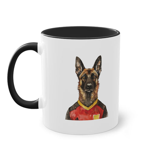 Hunde Tasse Fußball Fan Wuffis I EM 2024 I Malinois I Team Belgien