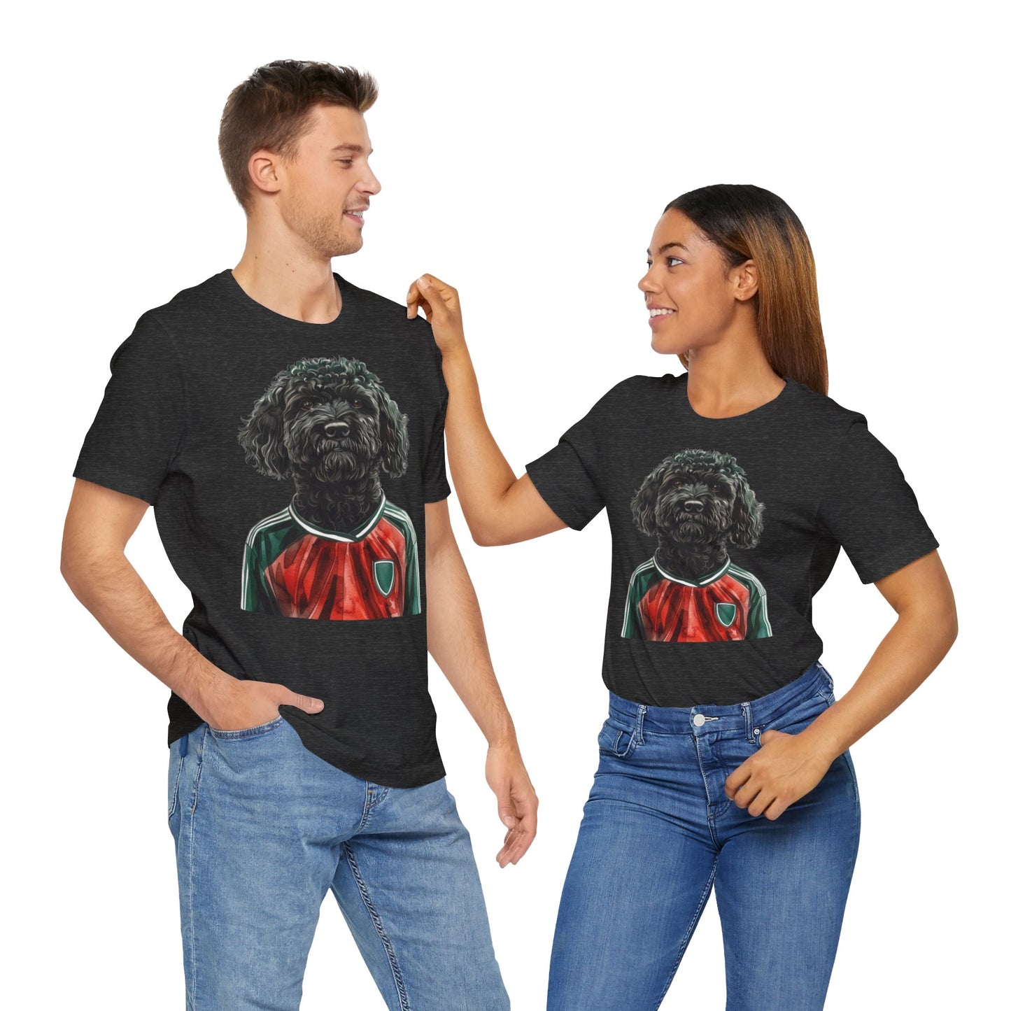 Unisex T-Shirt Fußball Fan Wuffis I EM 2024 I Ungarischer Hirtenhund I Team Ungarn