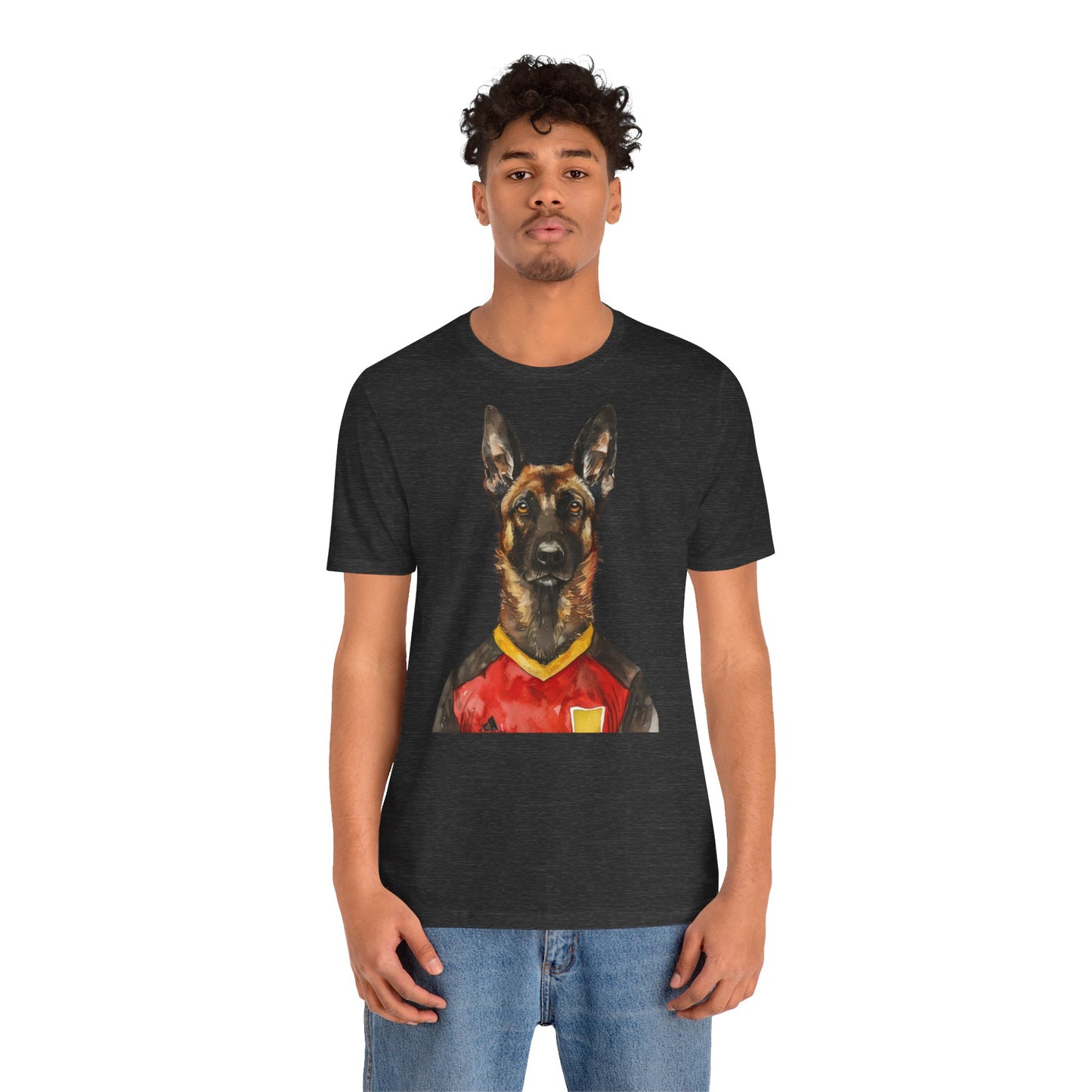 Unisex T-Shirt Fußball Fan Wuffis I EM 2024 I Malinois I Team Belgien