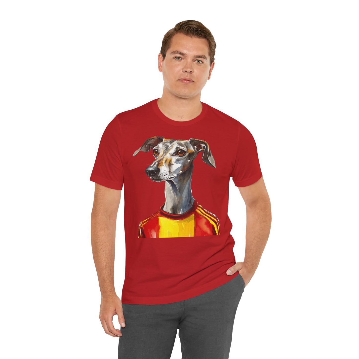 Unisex T-Shirt Fußball Fan Wuffis I EM 2024 I Galgo Espanol I Team Spanien