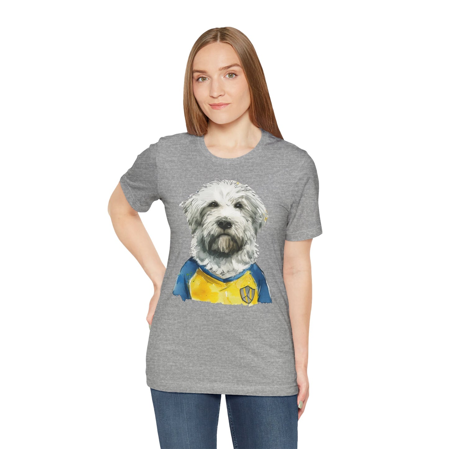 Unisex T-Shirt Fußball Fan Wuffis I EM 2024 I Ukrainischer Schäferhund I Team Ukraine