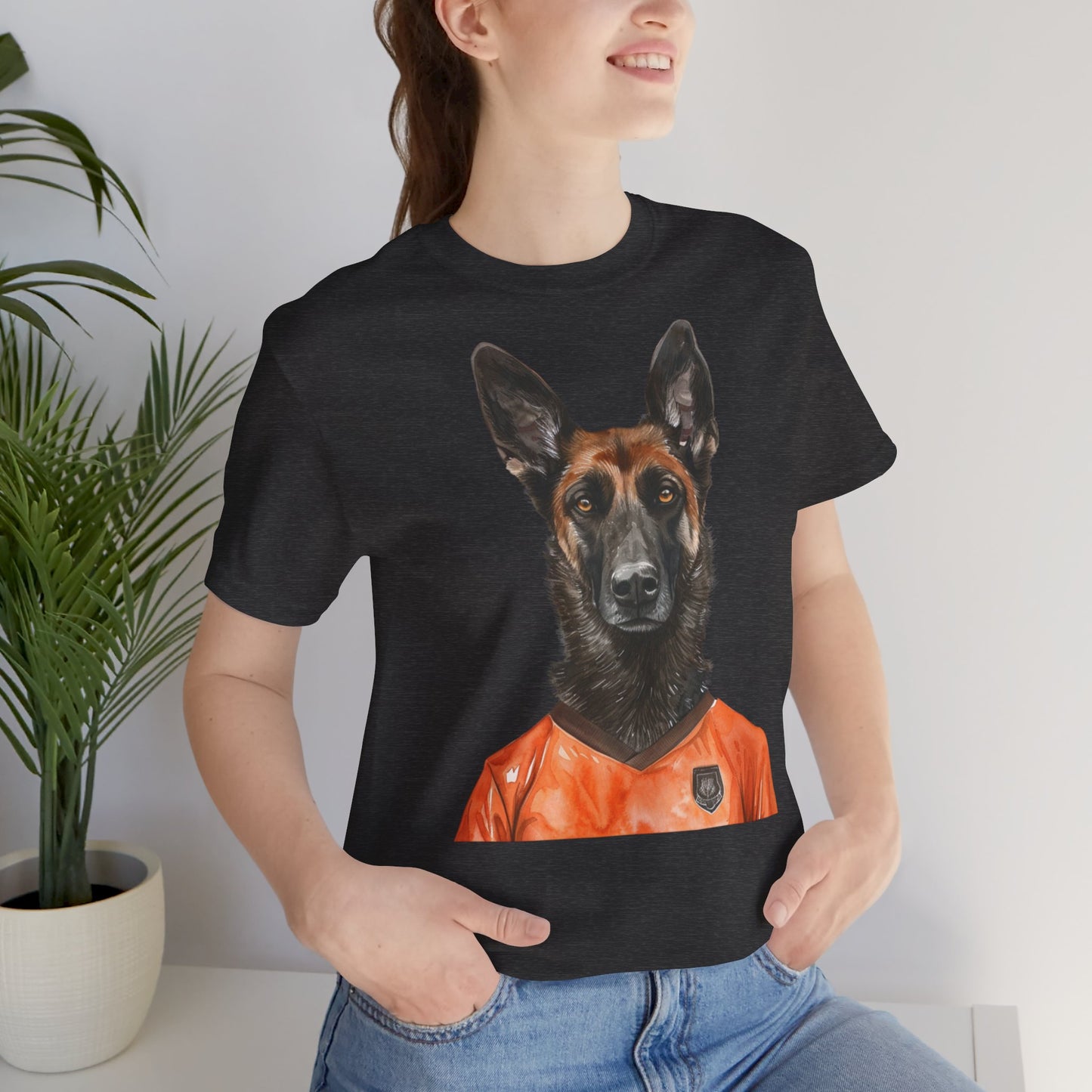 Unisex T-Shirt Fußball Fan Wuffis I EM 2024 I Holländischer Schäferhund I Team Niederlande