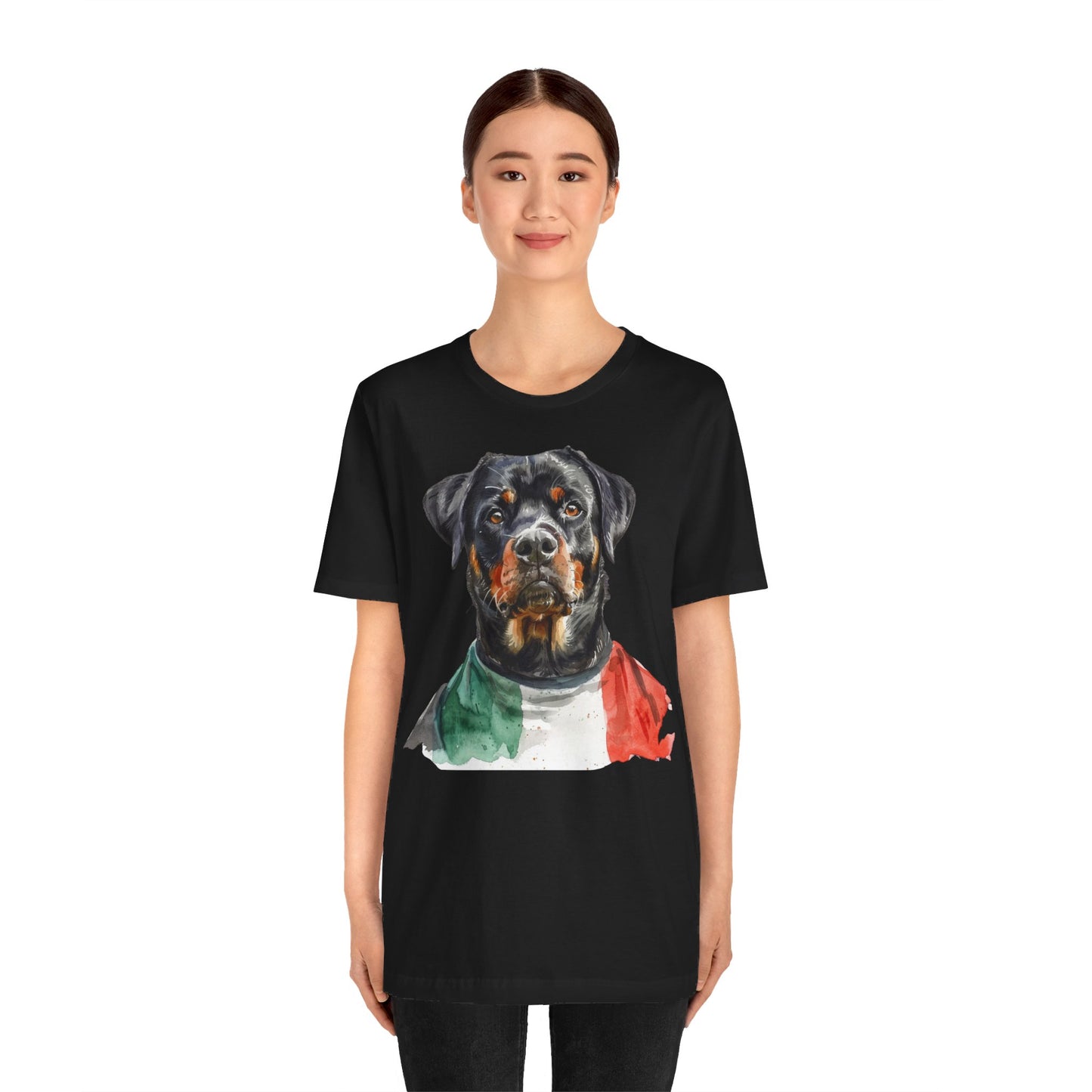 Unisex T-Shirt Fußball Fan Wuffis I EM 2024 I Rottweiler I Team Italien