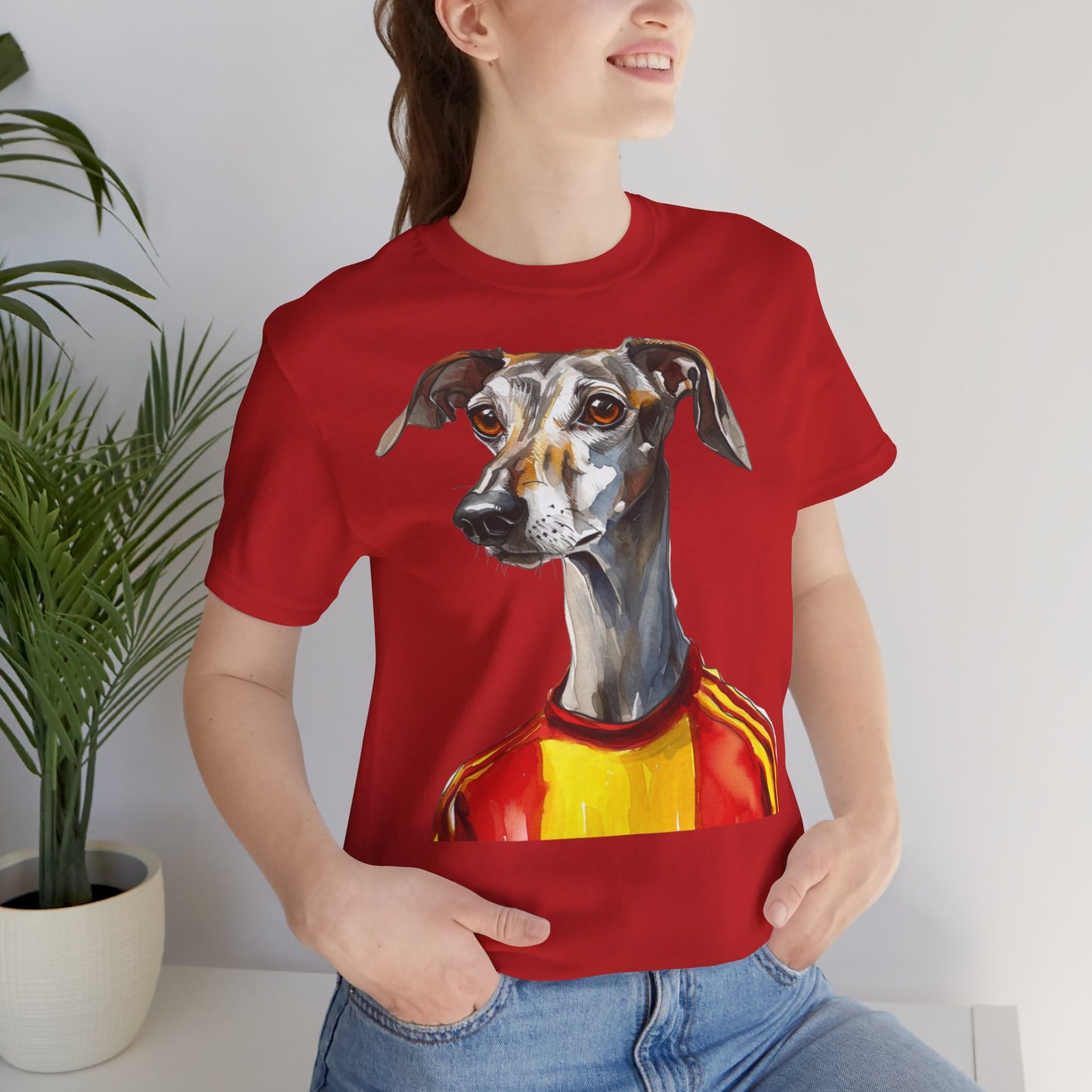 Unisex T-Shirt Fußball Fan Wuffis I EM 2024 I Galgo Espanol I Team Spanien