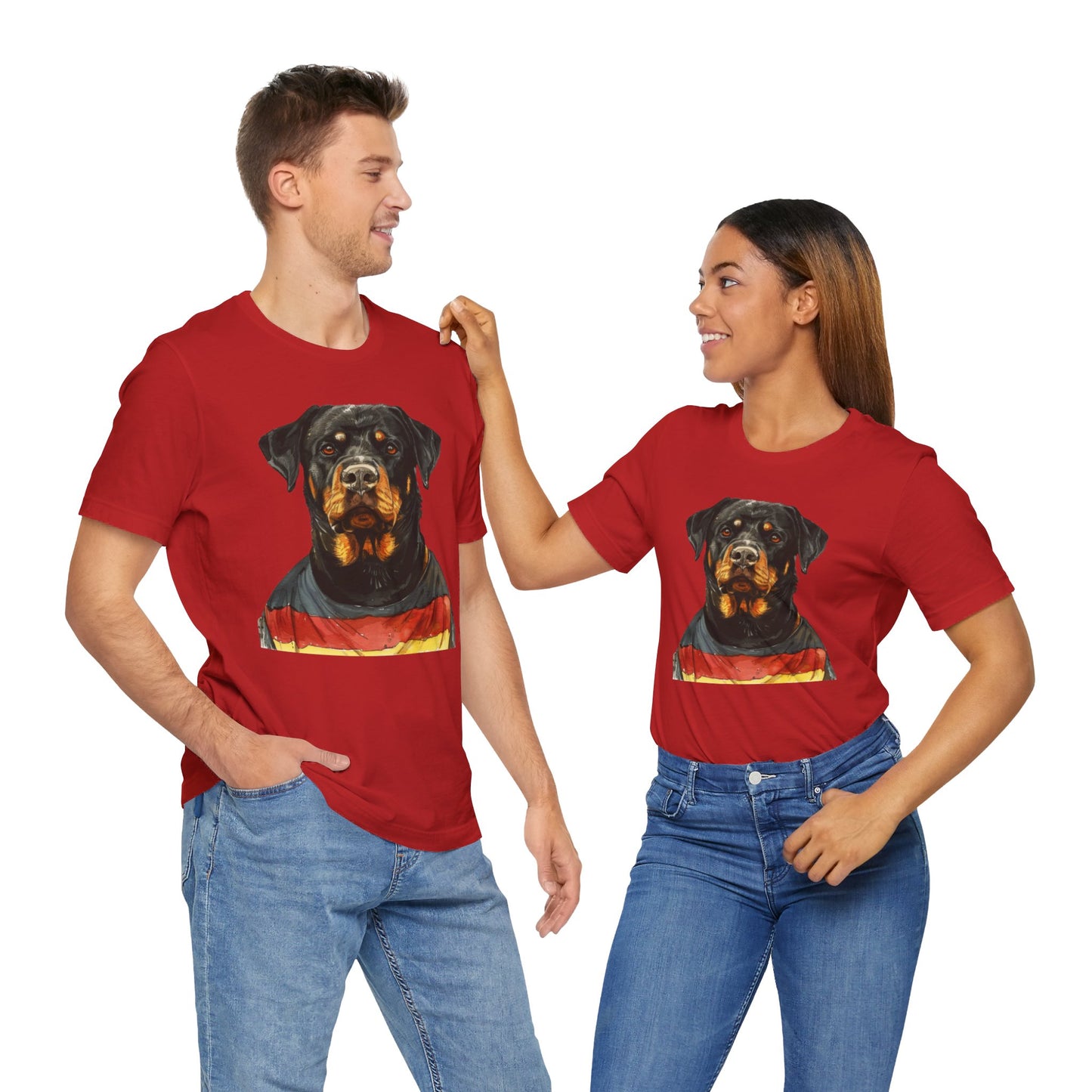 Unisex T-Shirt Fußball Fan Wuffis I EM 2024 I Rottweiler  I Team Deutschland