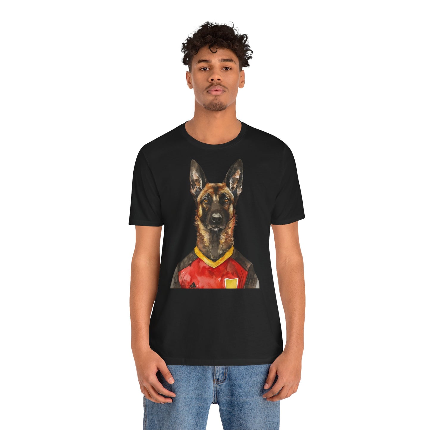 Unisex T-Shirt Fußball Fan Wuffis I EM 2024 I Malinois I Team Belgien