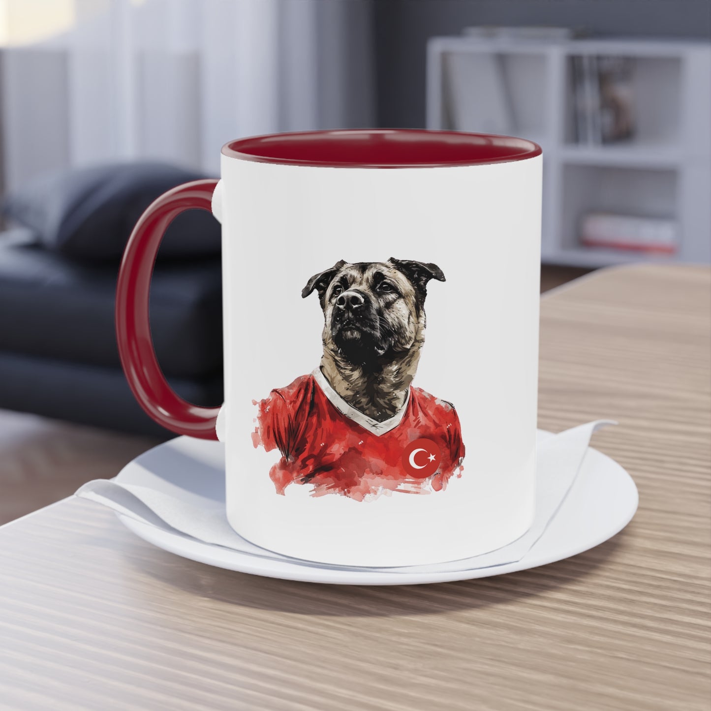 Hunde Tasse Fußball Fan Wuffis I EM 2024 I Kangal I Team Türkiye