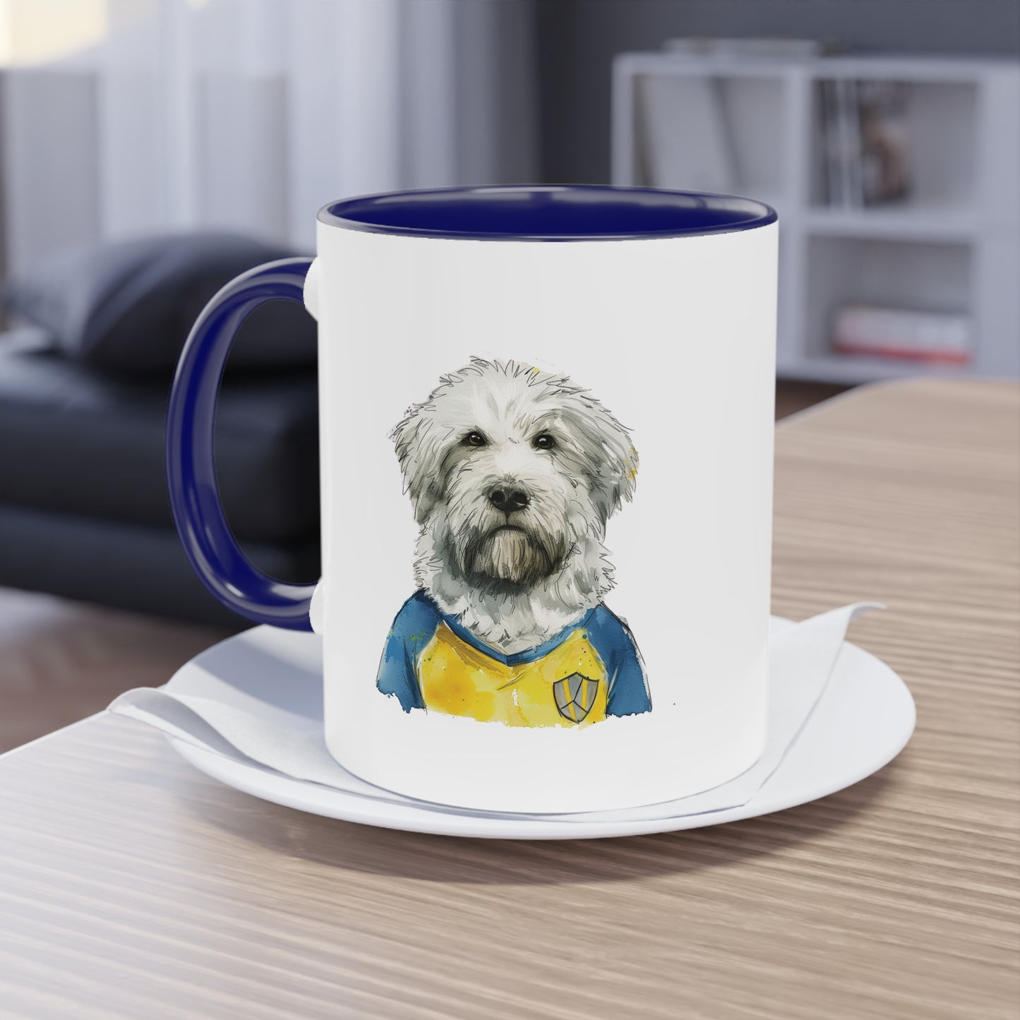 Hunde Tasse Fußball Fan Wuffis I EM 2024 I Ukrainischer Schäferhund I Team Ukraine