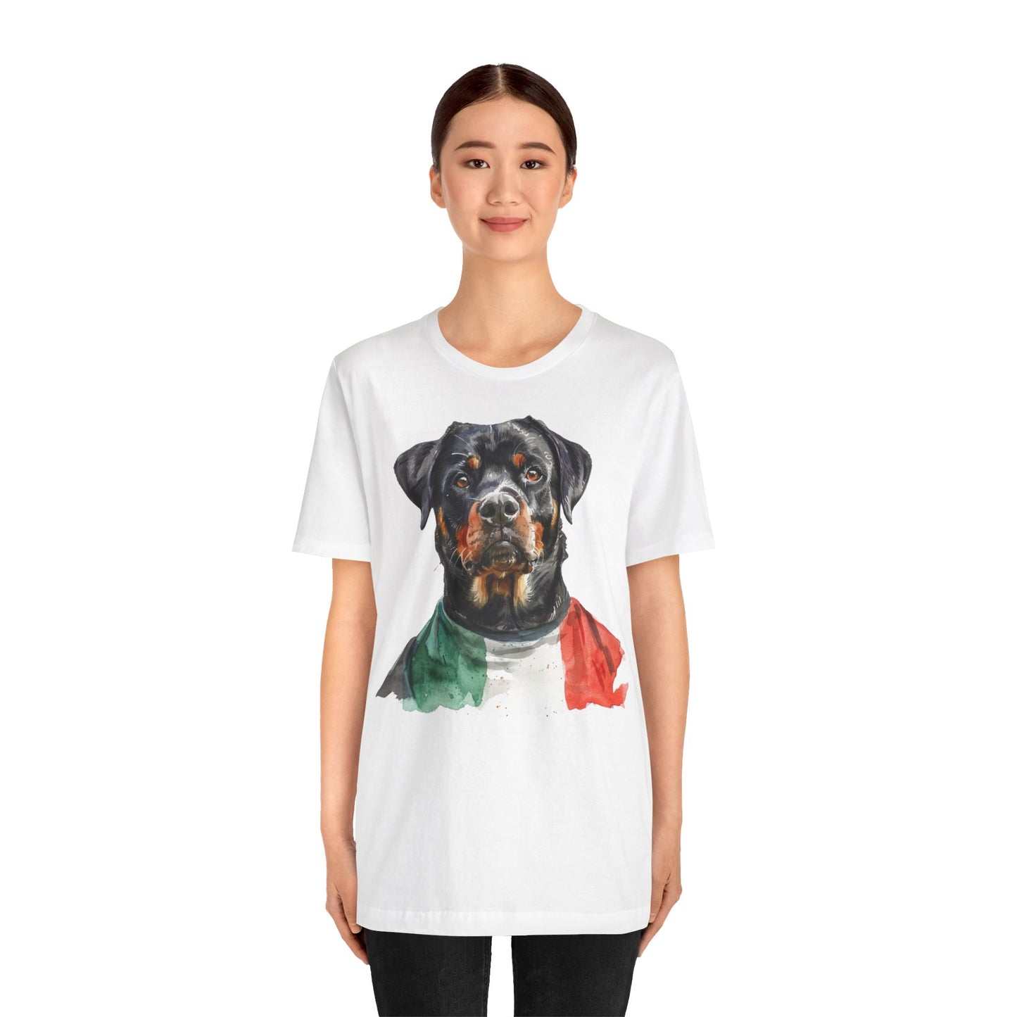 Unisex T-Shirt Fußball Fan Wuffis I EM 2024 I Rottweiler I Team Italien