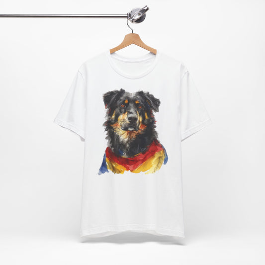 T-Shirt zur EM Hund im Fußball Trikot Rumänien