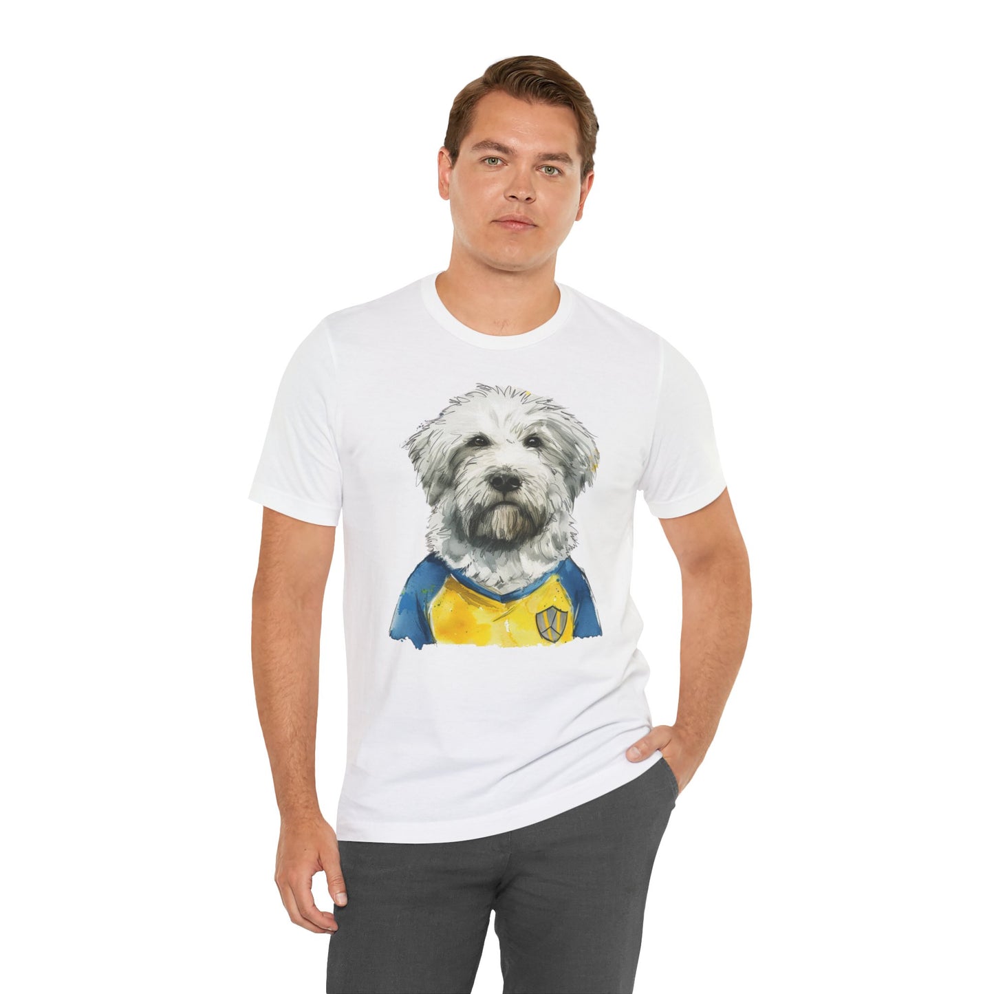 Unisex T-Shirt Fußball Fan Wuffis I EM 2024 I Ukrainischer Schäferhund I Team Ukraine