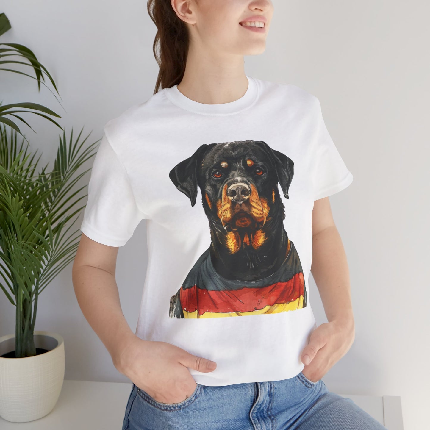 Unisex T-Shirt Fußball Fan Wuffis I EM 2024 I Rottweiler  I Team Deutschland