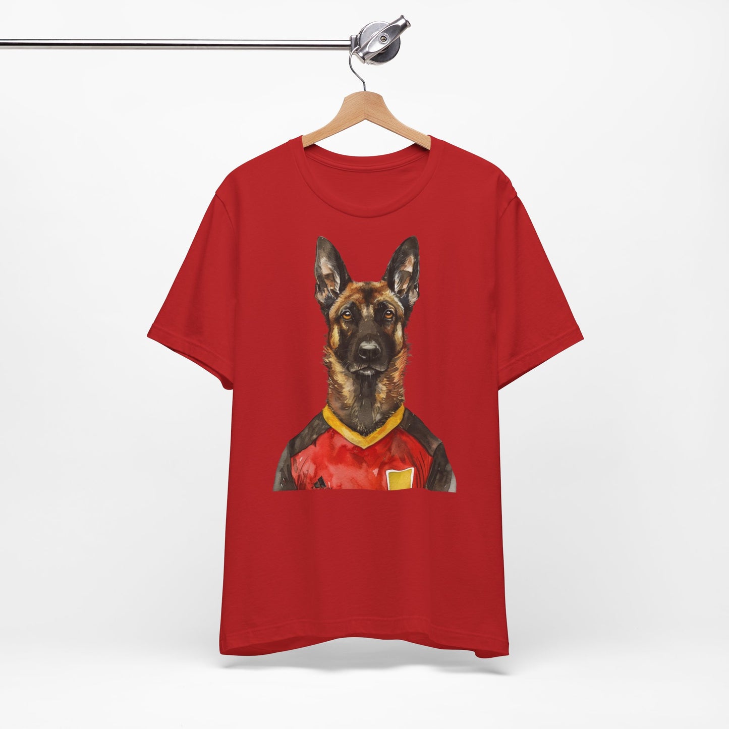 Unisex T-Shirt Fußball Fan Wuffis I EM 2024 I Malinois I Team Belgien