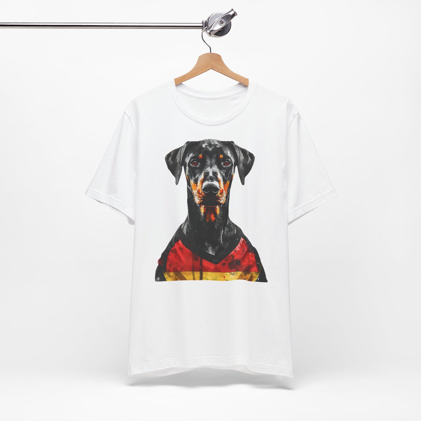 Unisex T-Shirt Fußball Fan Wuffis I EM 2024 I Dobermann  I Team Deutschland