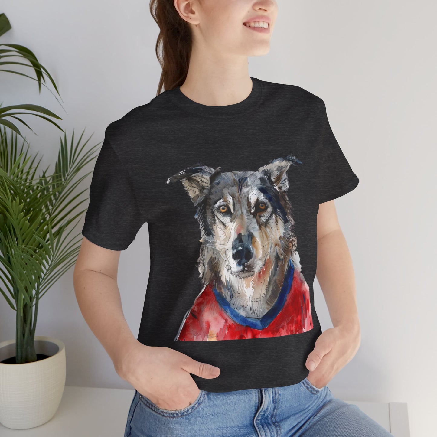 Unisex T-Shirt Fußball Fan Wuffis I EM 2024 I Tschechoslowakischer Wolfshund  I Team Tschechien