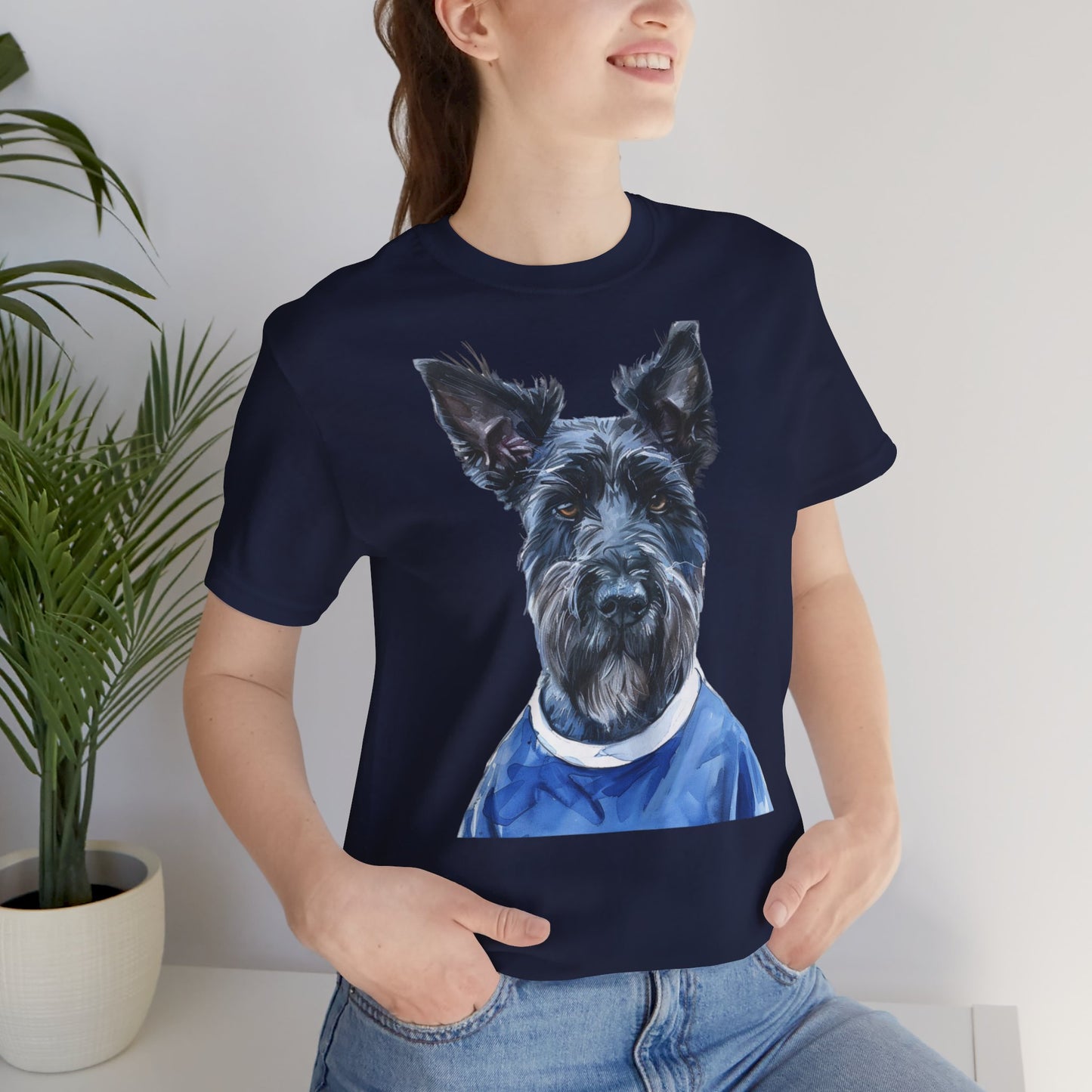 Unisex T-Shirt Fußball Fan Wuffis I EM 2024 I Scottish Terrier I Team Schottland