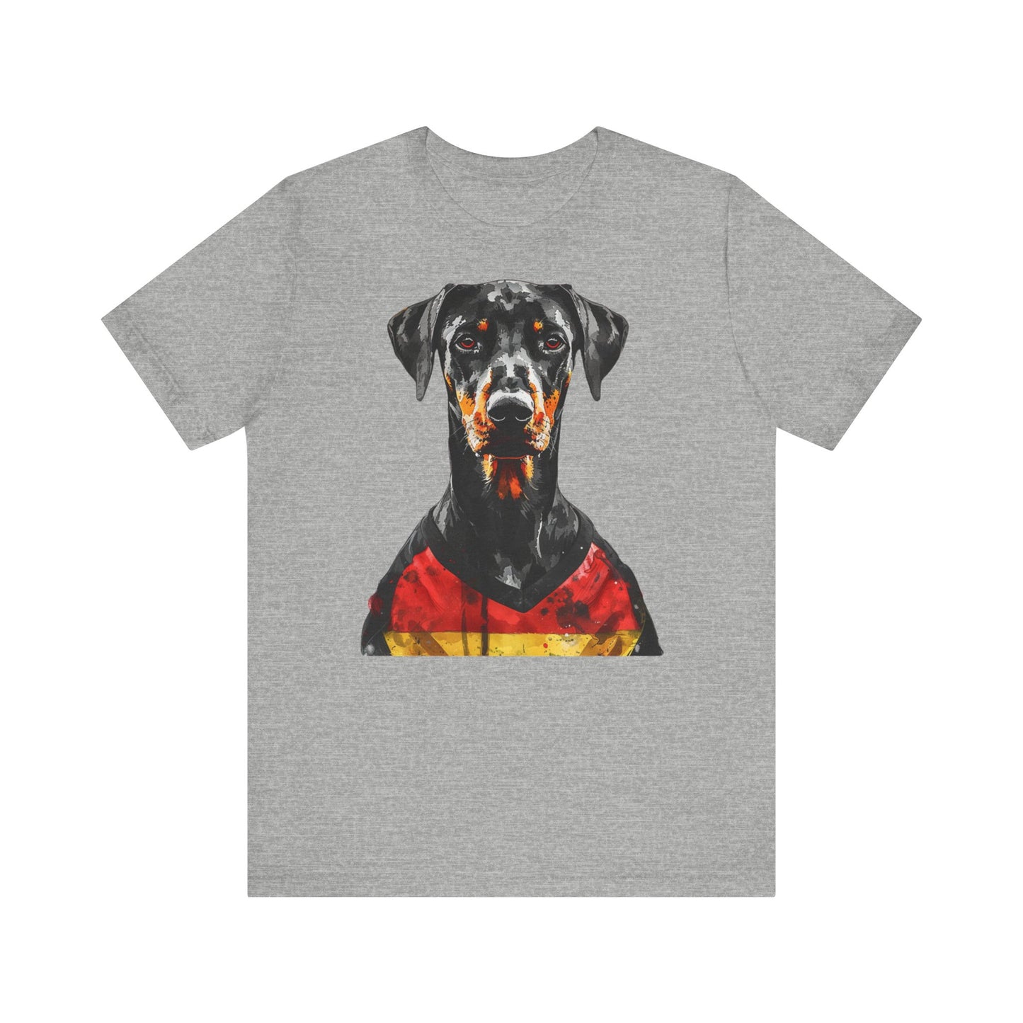 Unisex T-Shirt Fußball Fan Wuffis I EM 2024 I Dobermann  I Team Deutschland