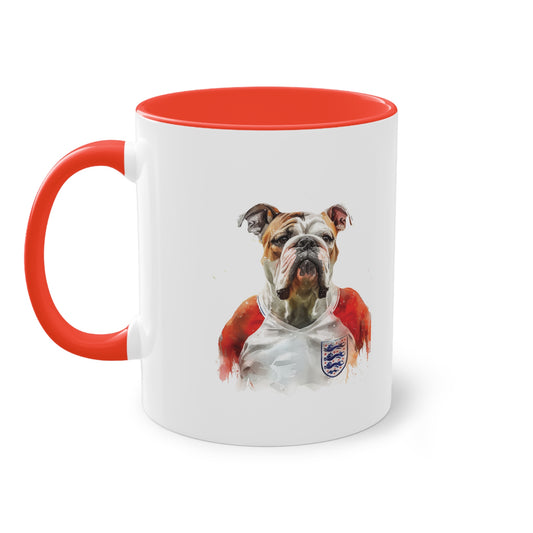 Hunde Tasse Fußball Fan Wuffis I EM 2024 I Englische Bulldogge I Team England