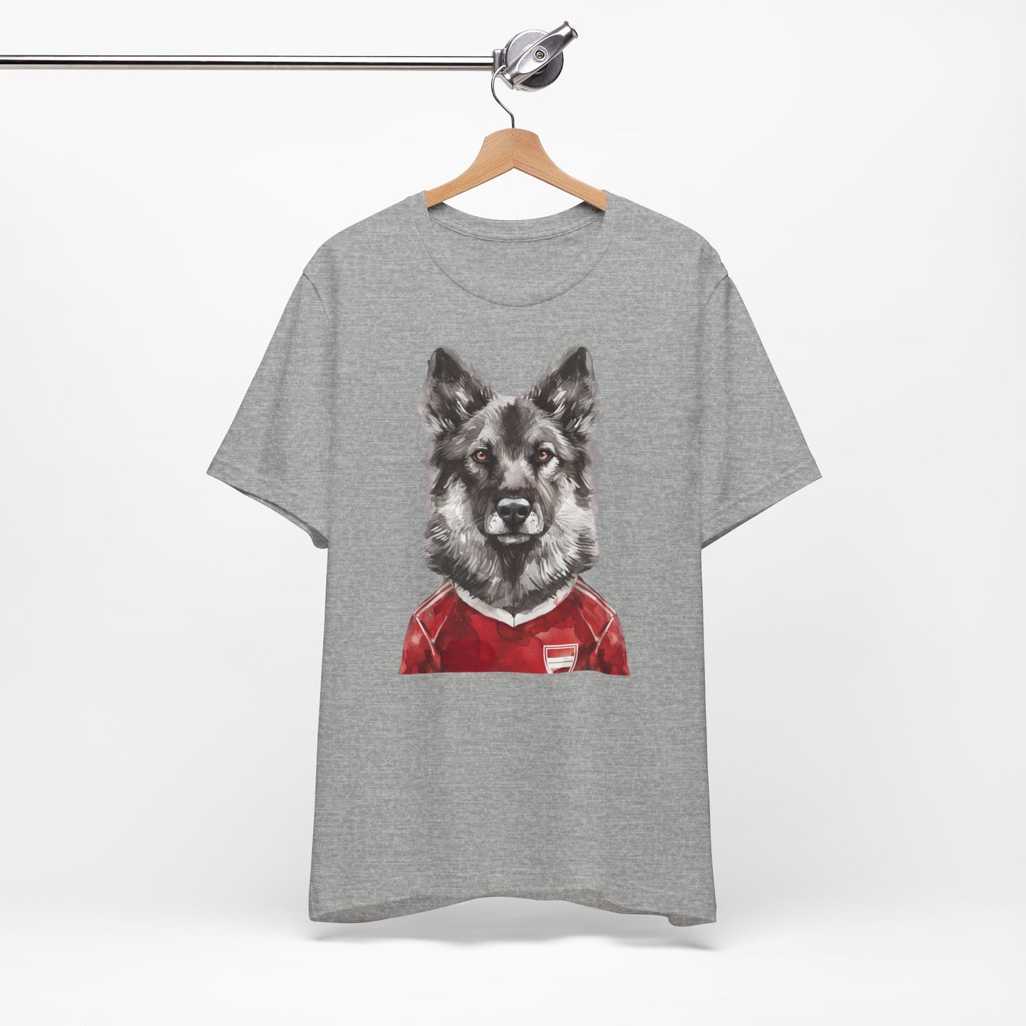 Unisex T-Shirt Fußball Fan Wuffis I EM 2024 I Gronlandshund I Team Dänemark