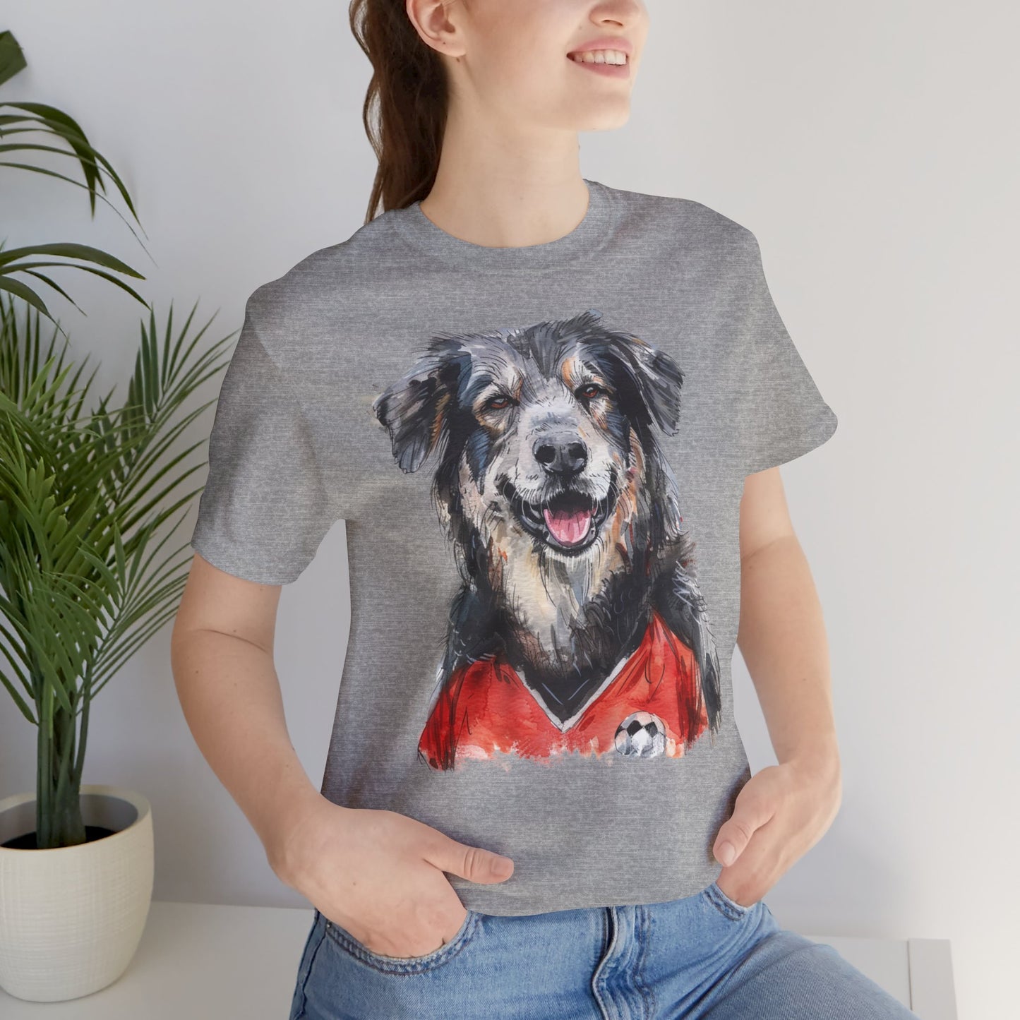 Unisex T-Shirt Fußball Fan Wuffis I EM 2024 I Albanischer Schäferhund I Team Albanien